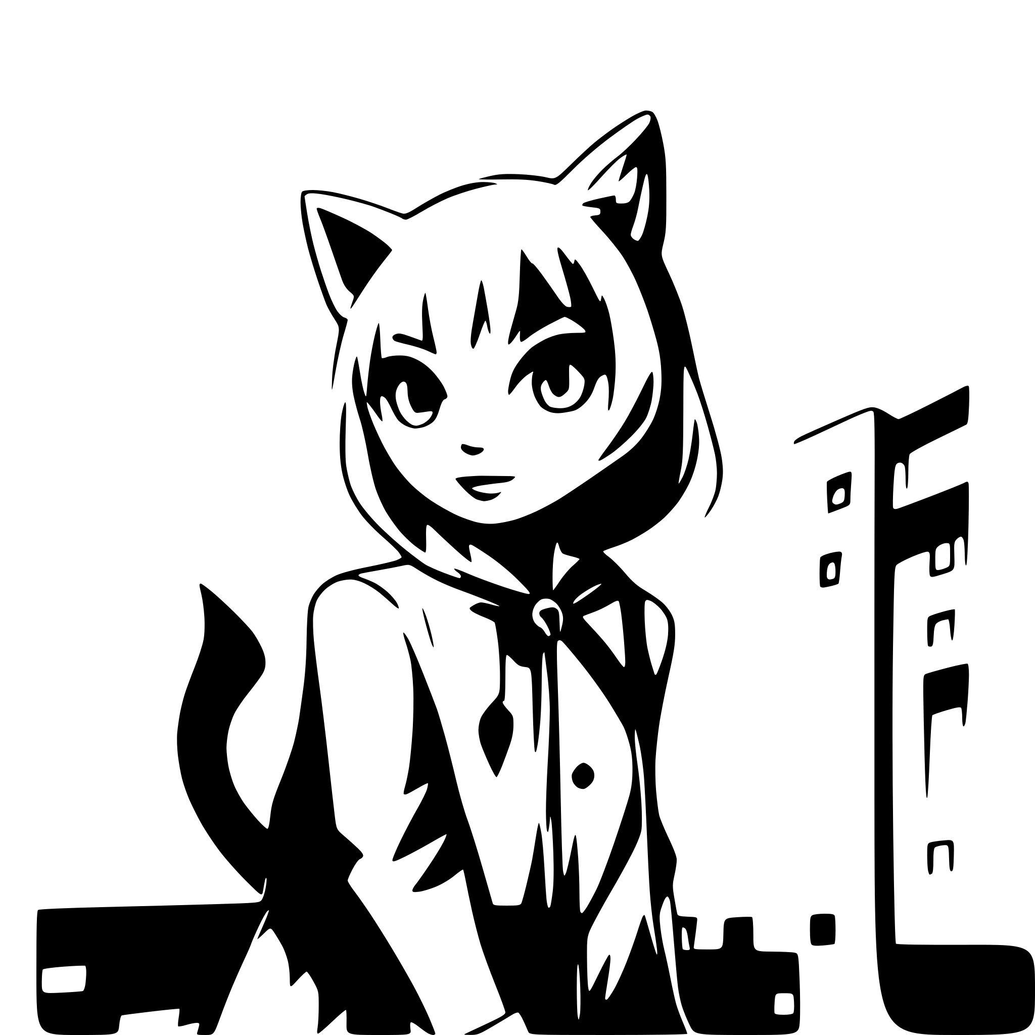 AI-generated SVG of 'cat'