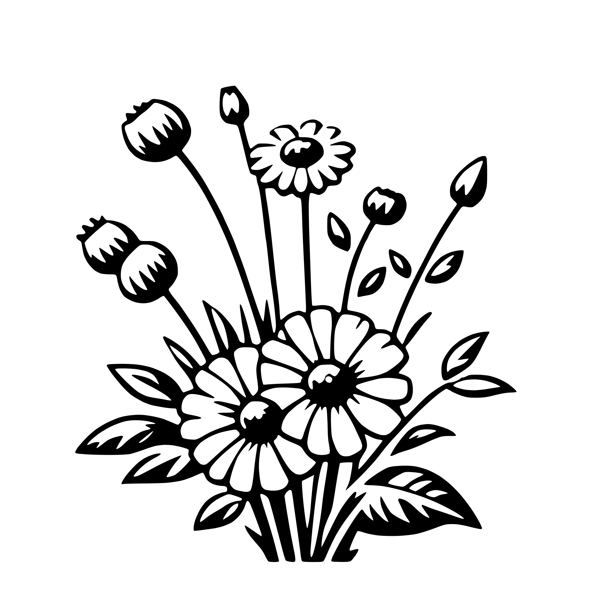 AI-generated SVG of 'bouquet of wildflowers'