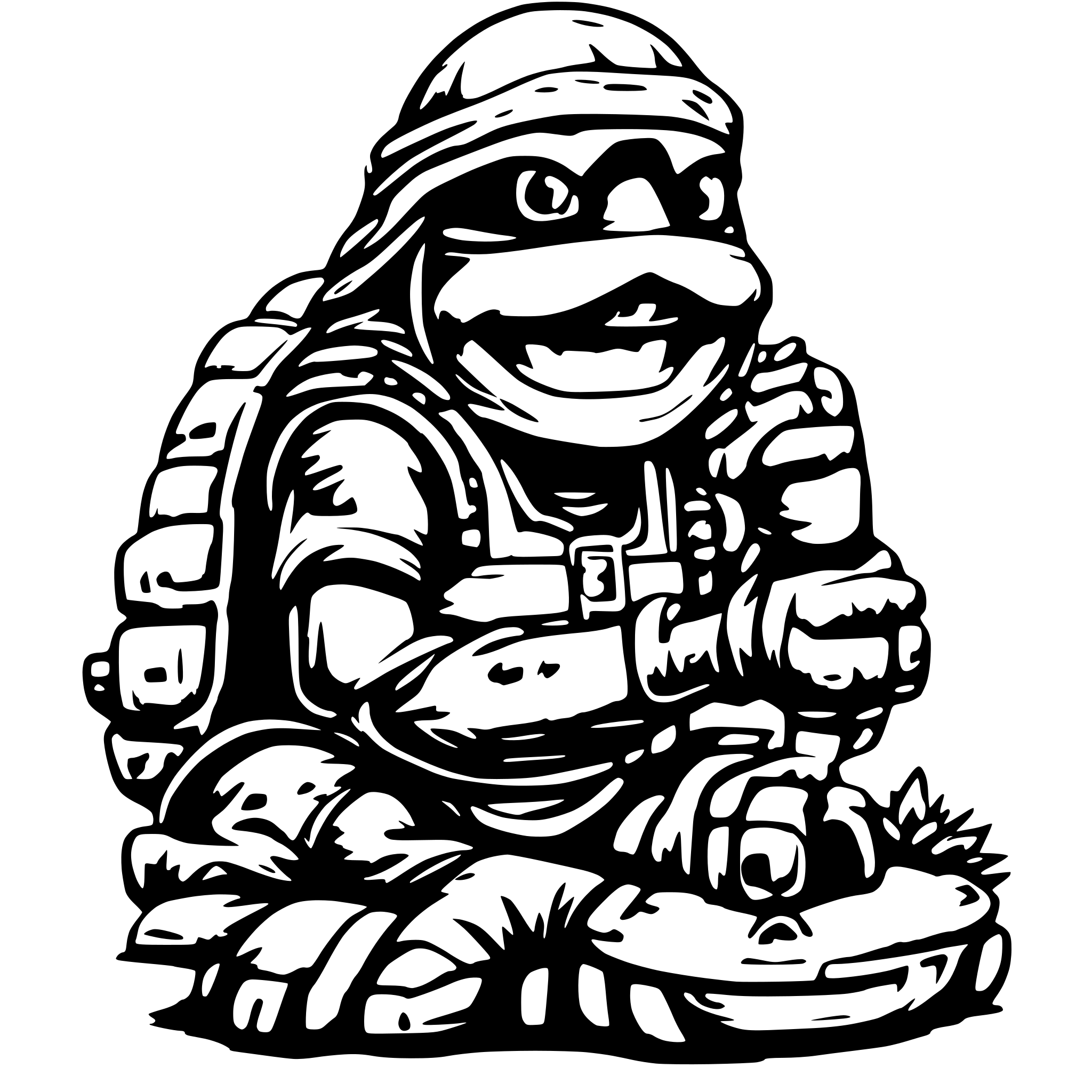 AI-generated SVG of 'mario ninja turtle'