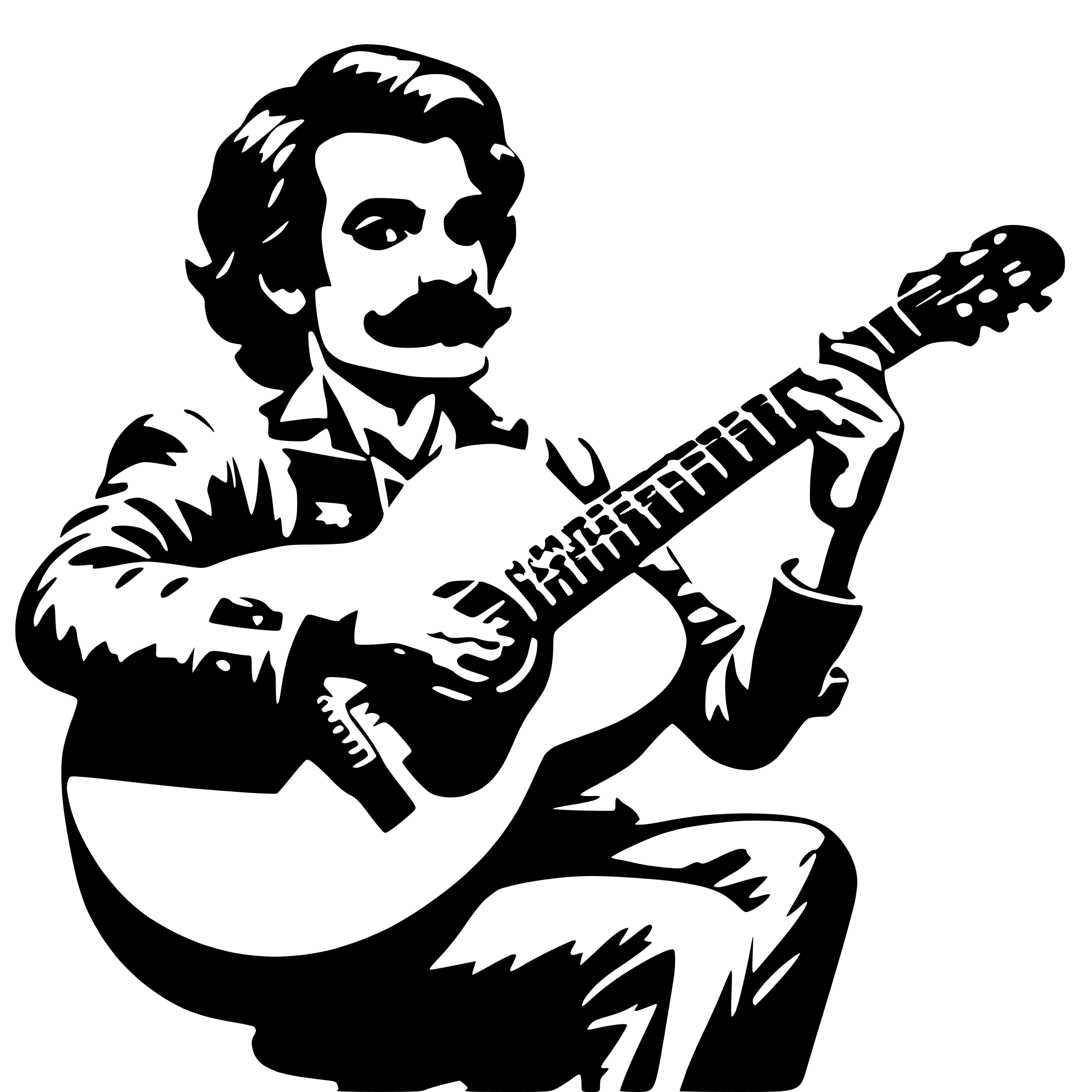 AI-generated SVG of 'moustache man playing the guitar'