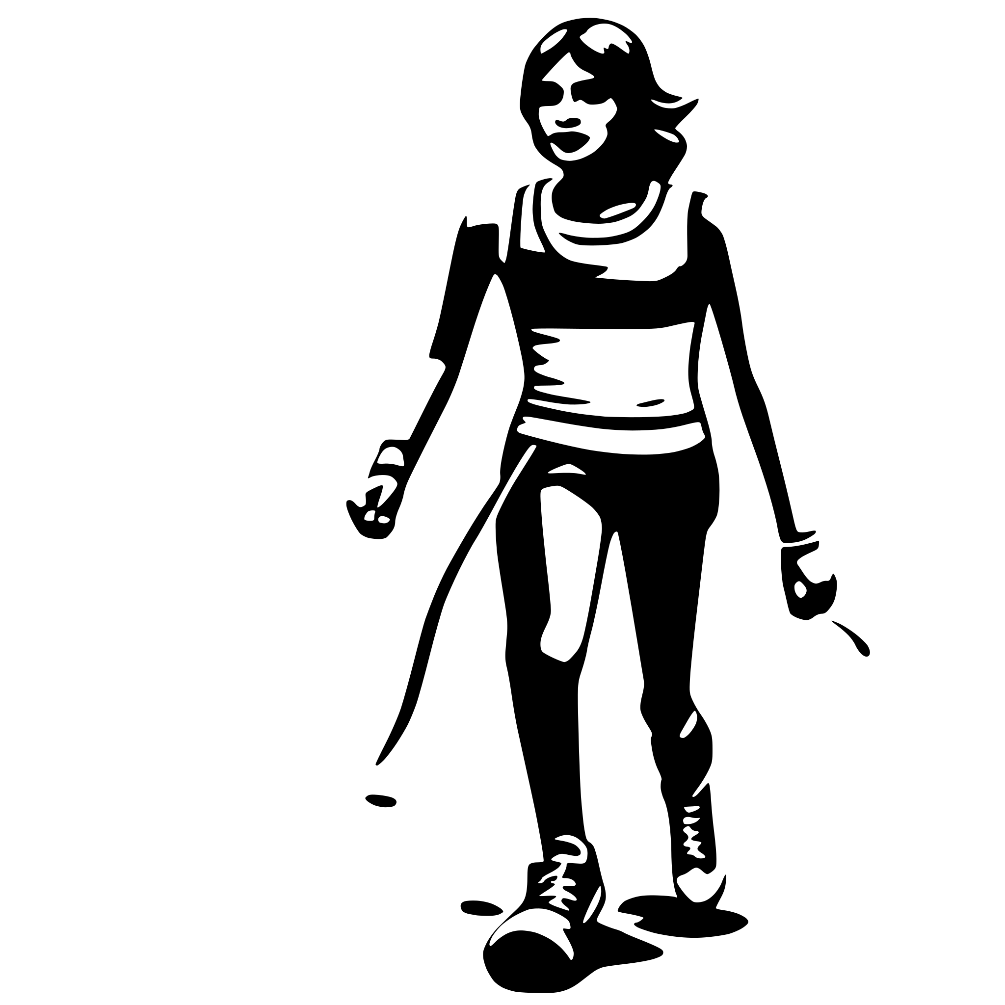 AI-generated SVG of a sporty walki
