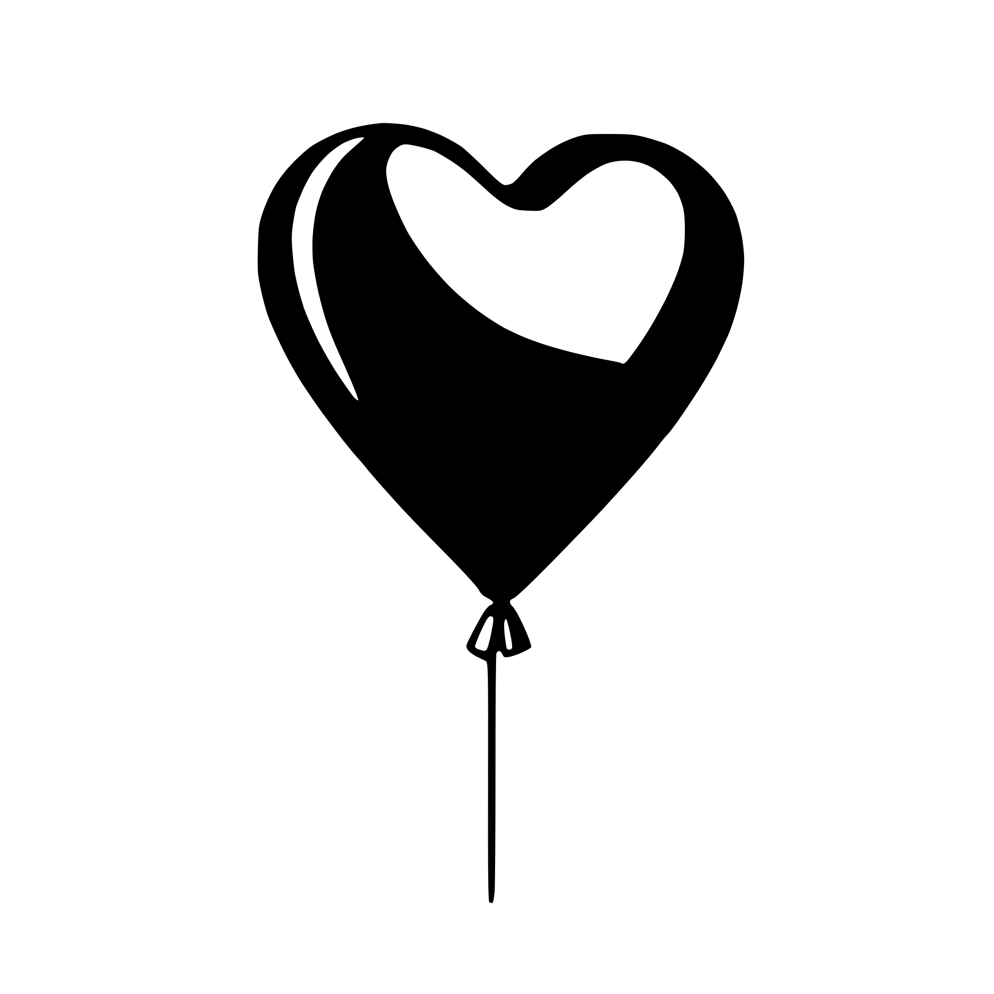 AI-generated SVG of 'heart shaped balloon'