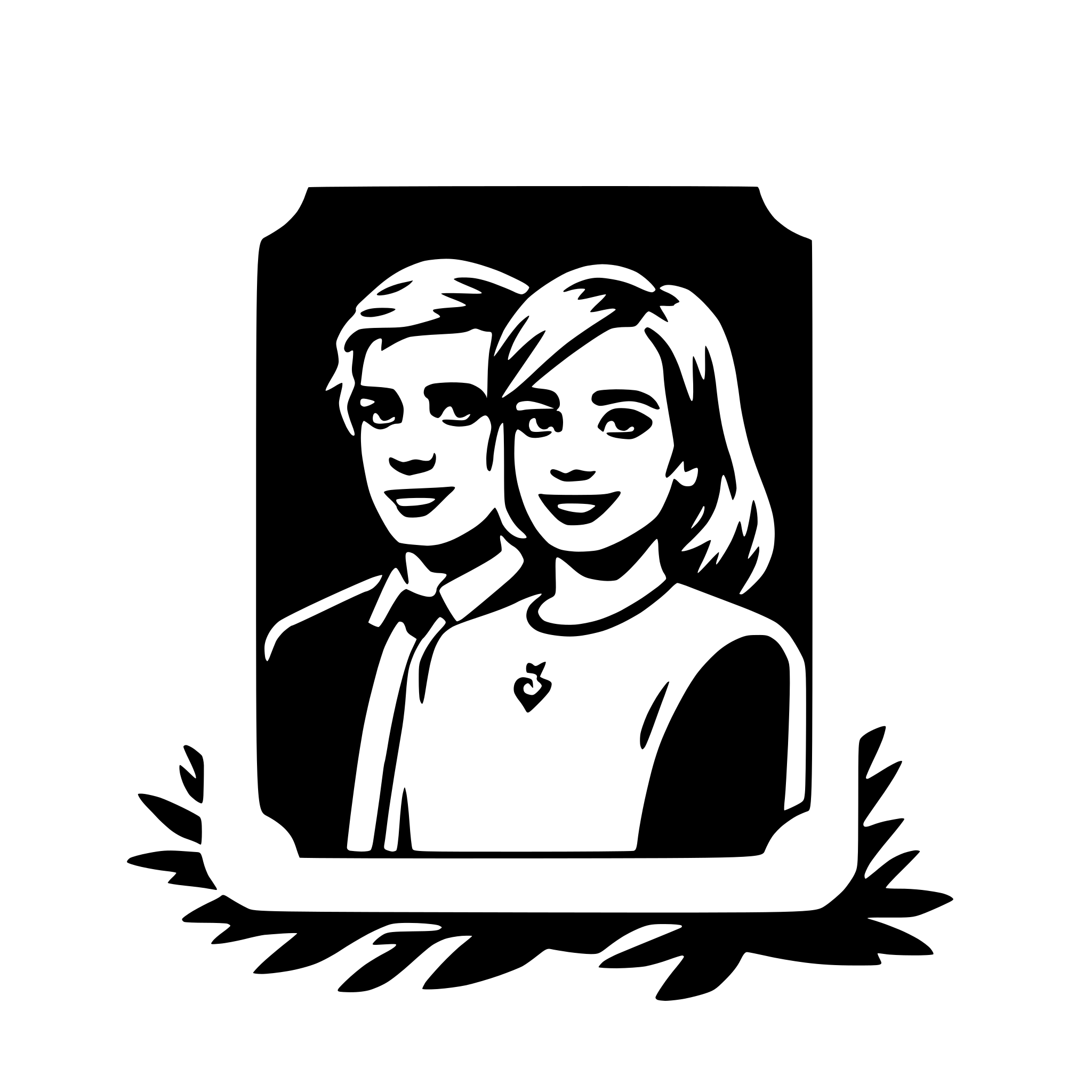 AI-generated SVG of a couple's photo frame