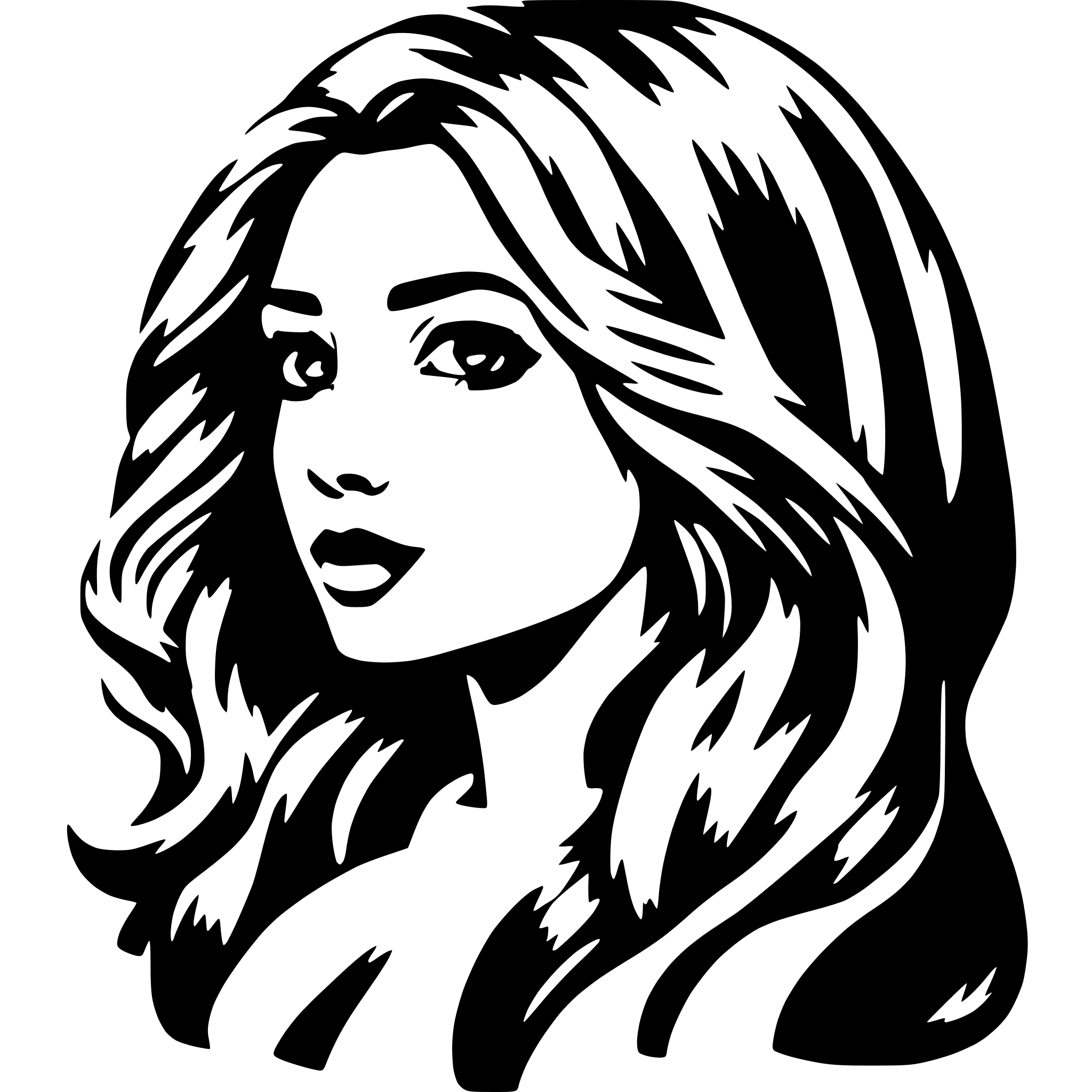 AI-generated SVG of 'hair color'