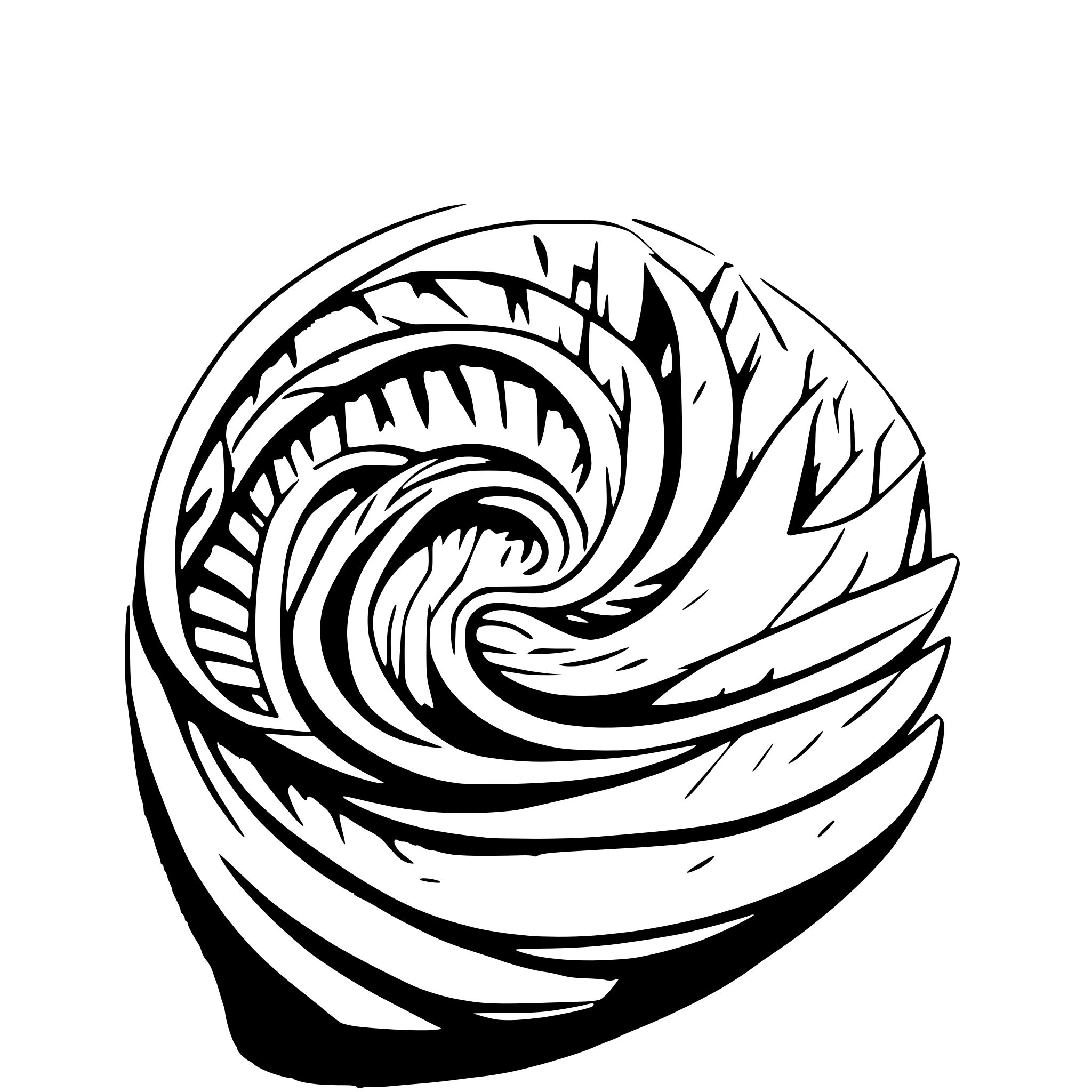 AI-generated SVG of a colorful vortex of pages