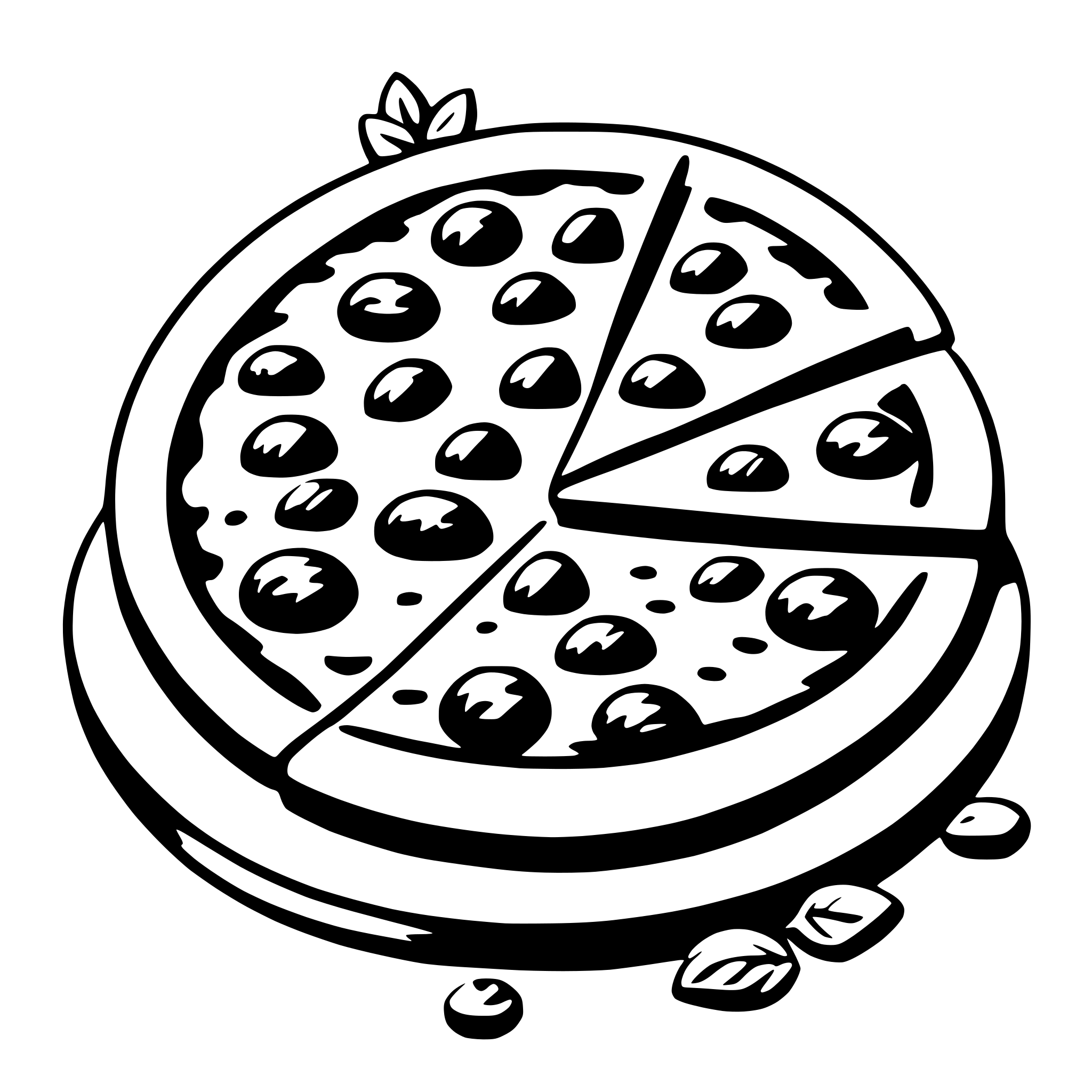 AI-generated SVG of 'pizza'
