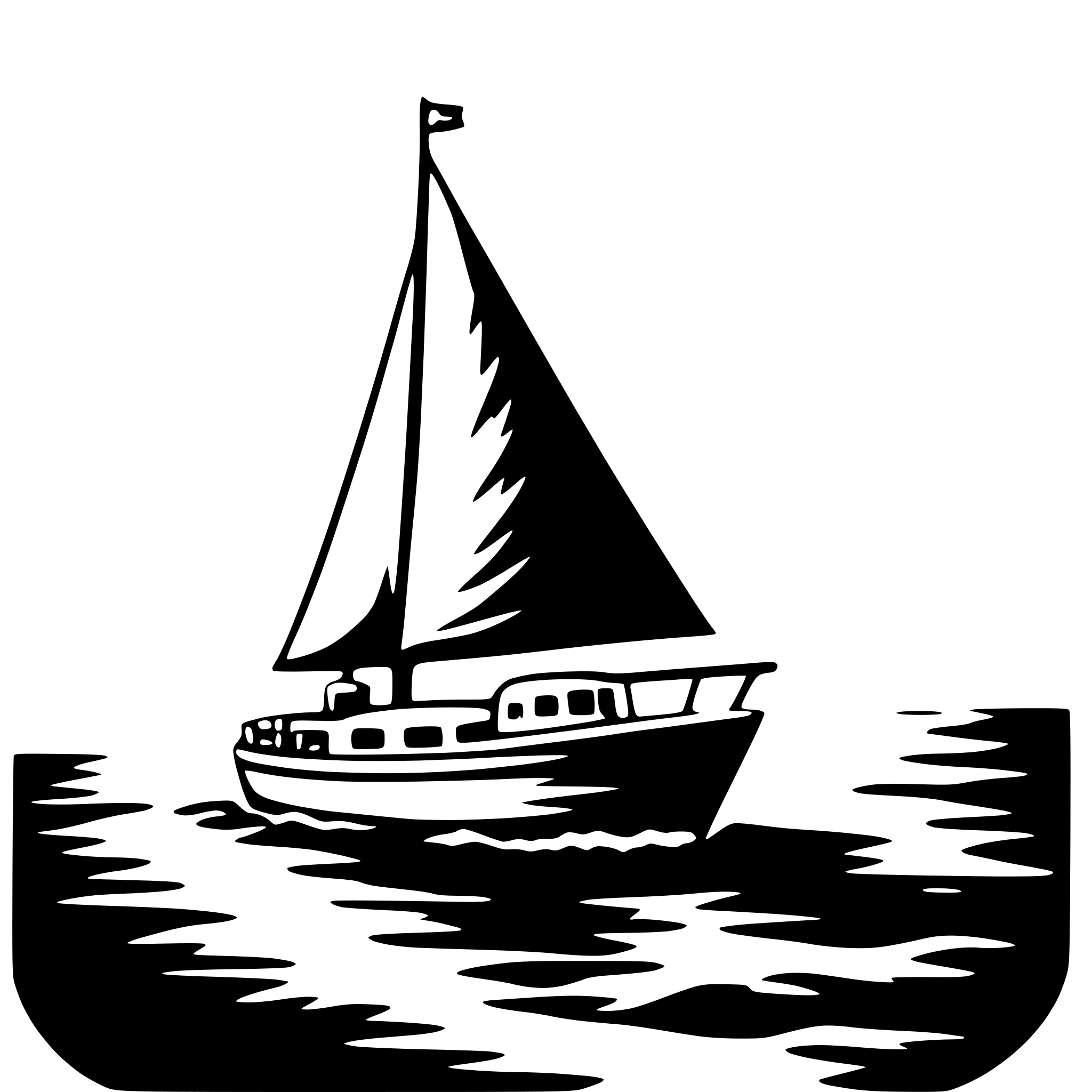 AI-generated SVG of a sailboat on ocean