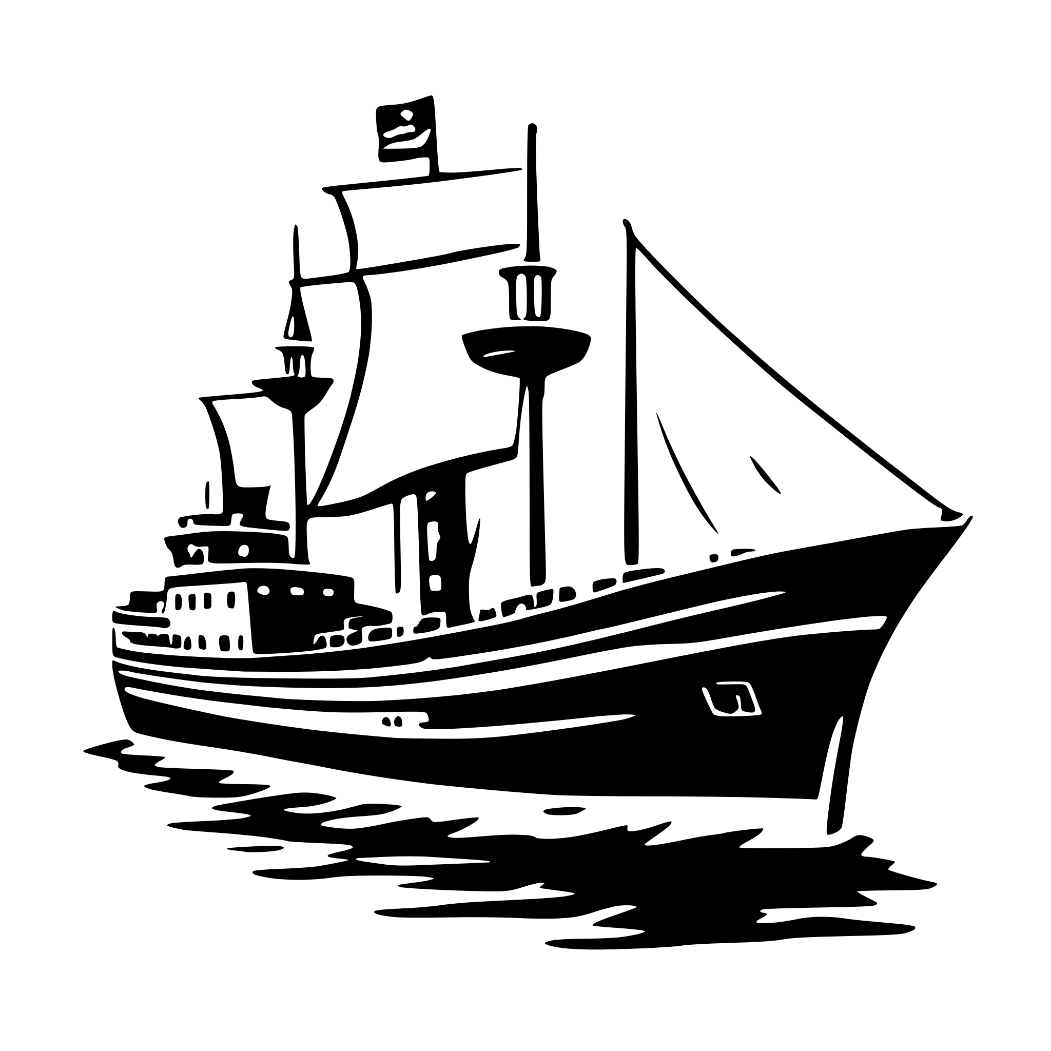 AI-generated SVG of a Old transatlantic ship