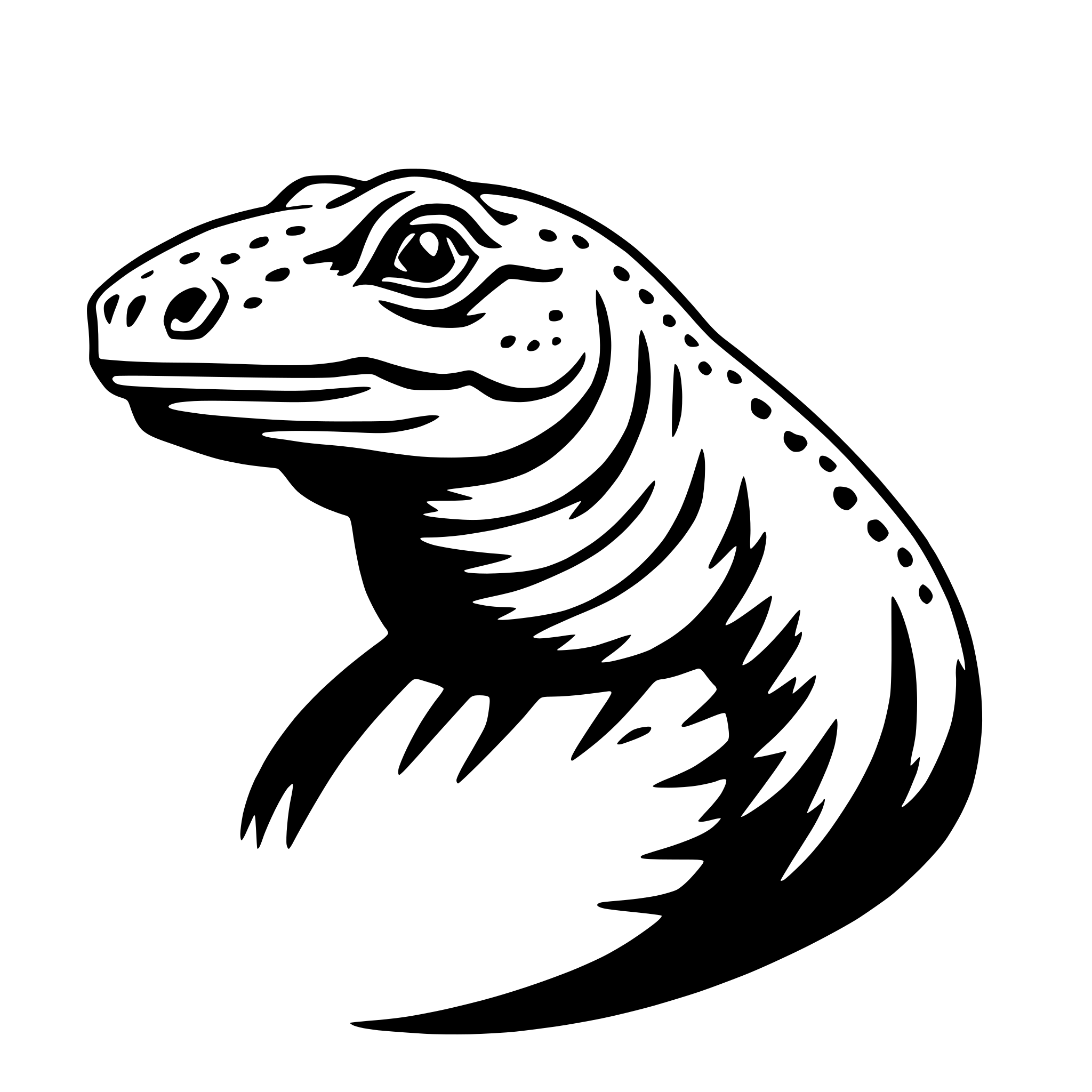 AI-generated SVG of 'komodo dragon'