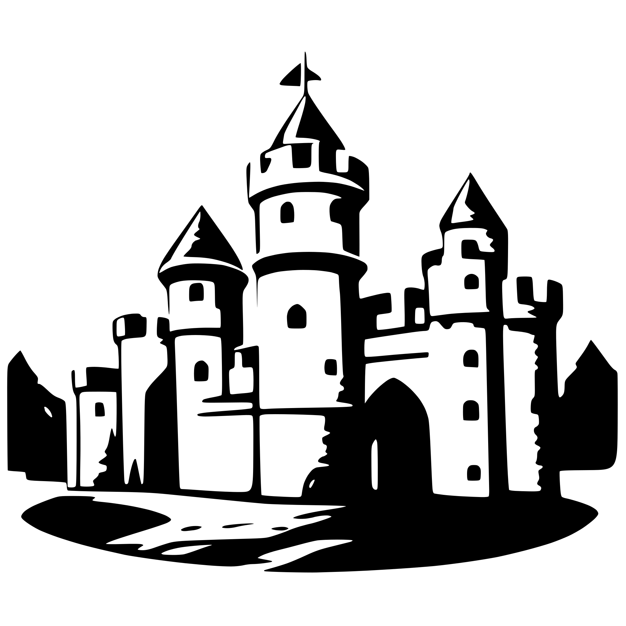 AI-generated SVG of a castle