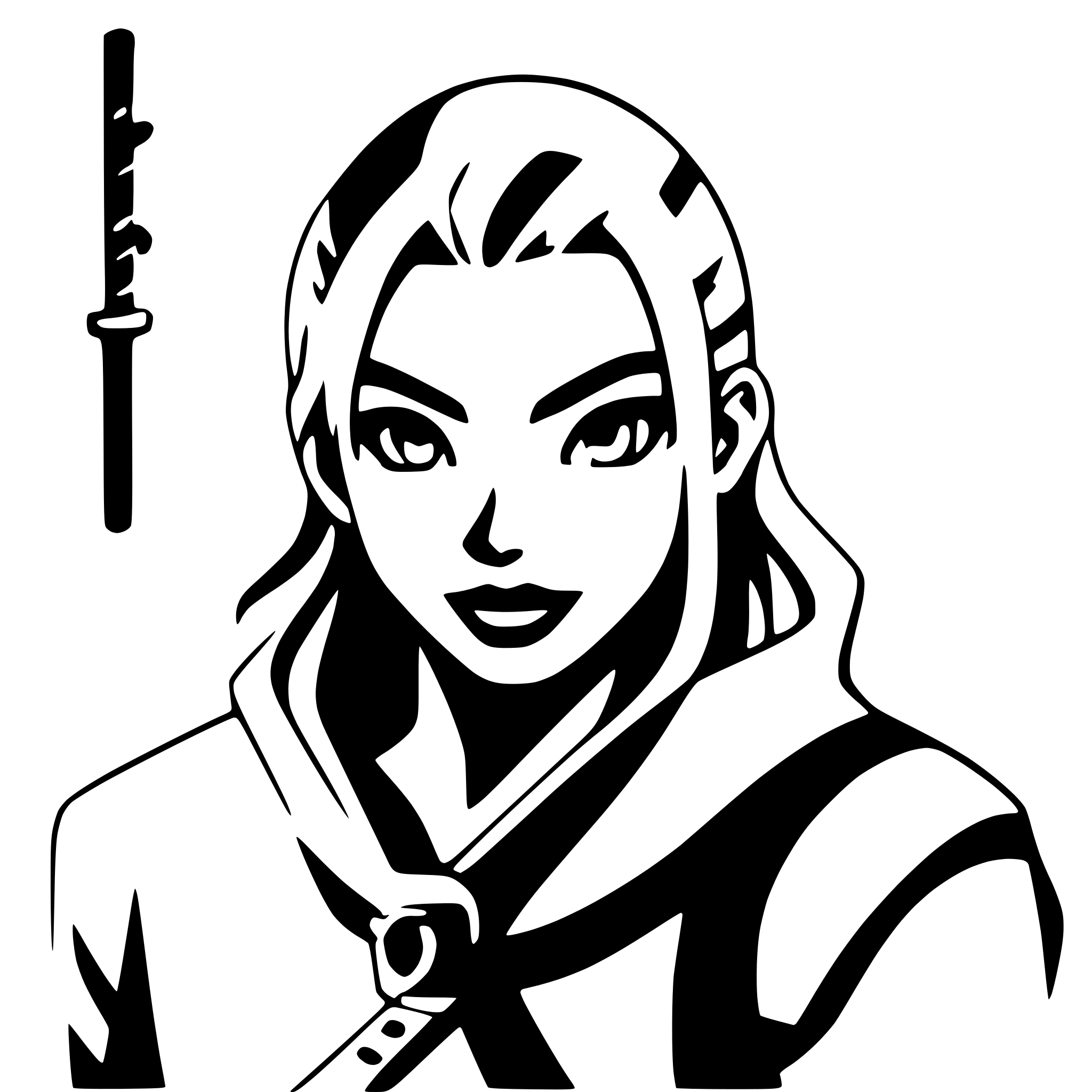 AI-generated SVG of 'samurai with fierce expression'