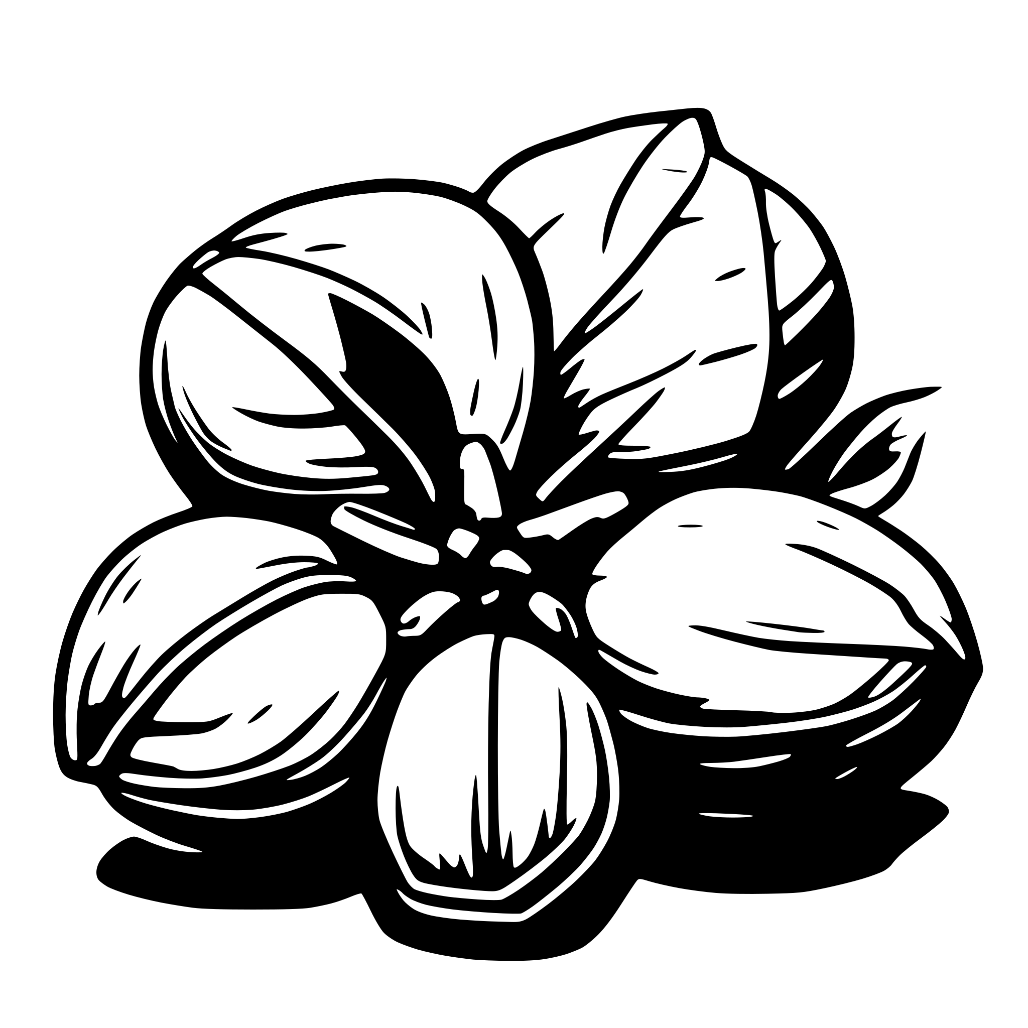 AI-generated SVG of a hickory nut