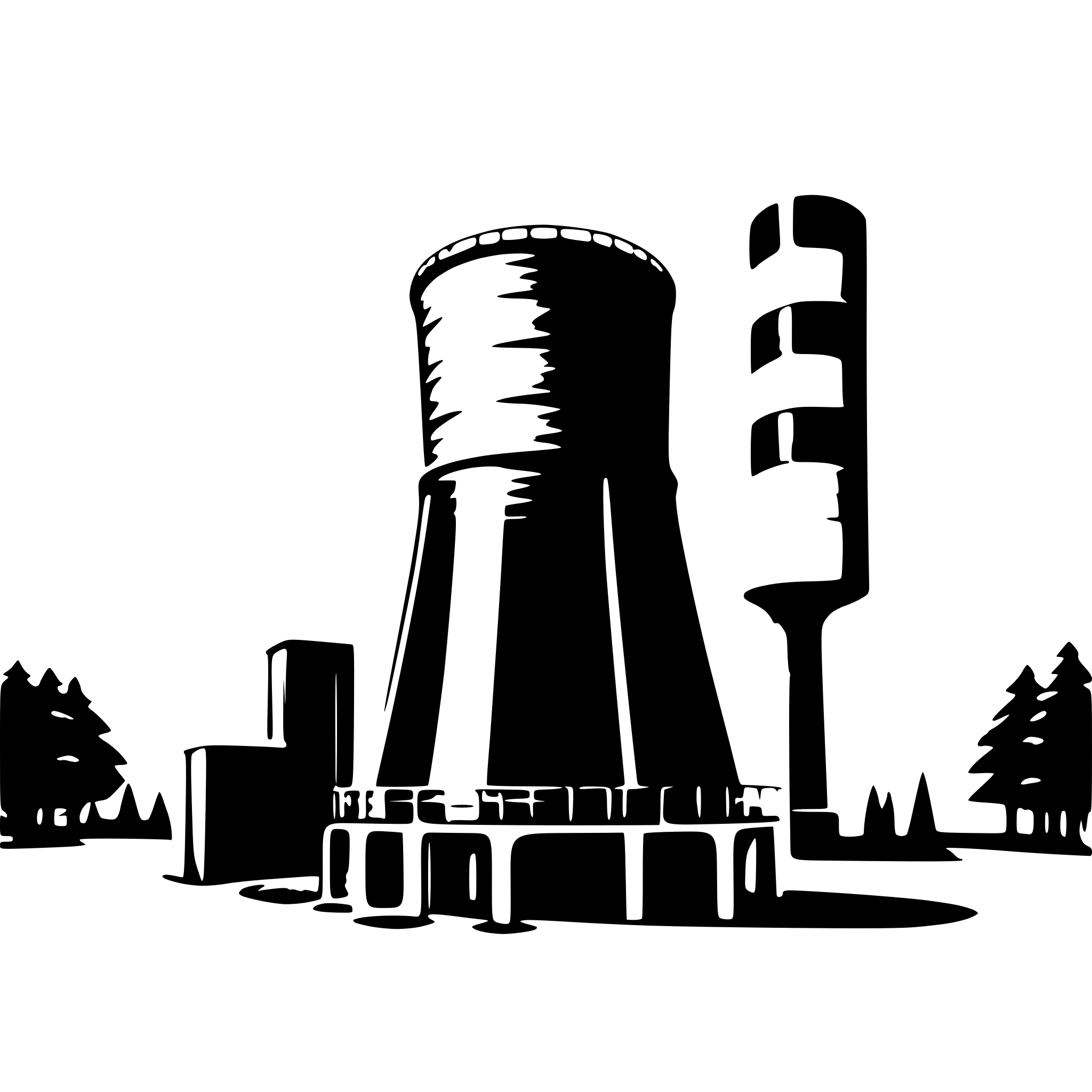 AI-generated SVG of 'COOLING TOWER INDUSTRAIL 3D SVG'