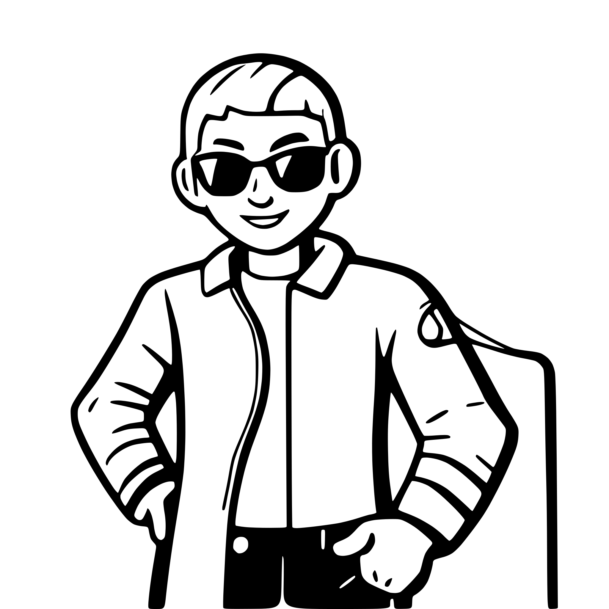 AI-generated SVG of 'Cartoon man with wires'