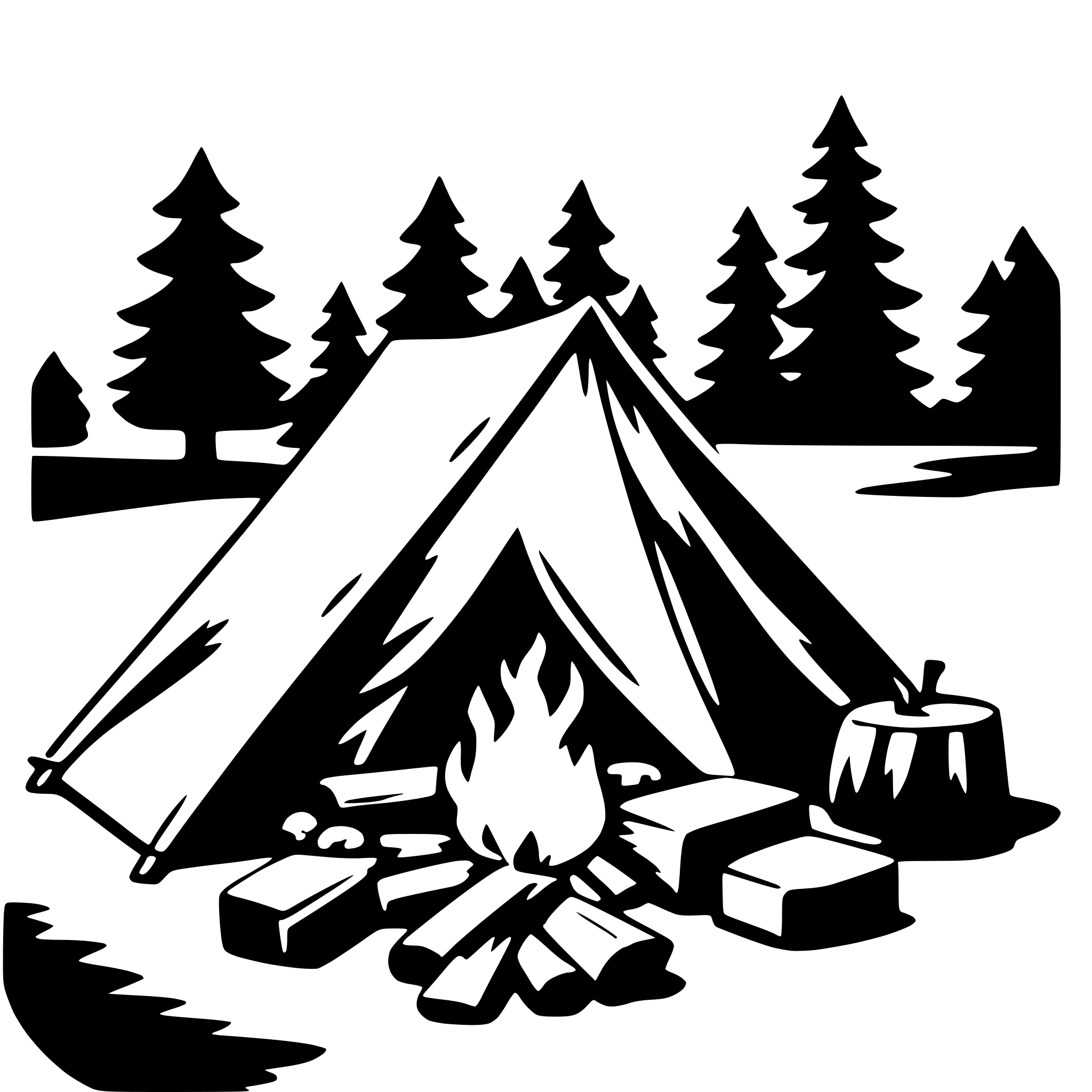 AI-generated SVG of a campfire and tent