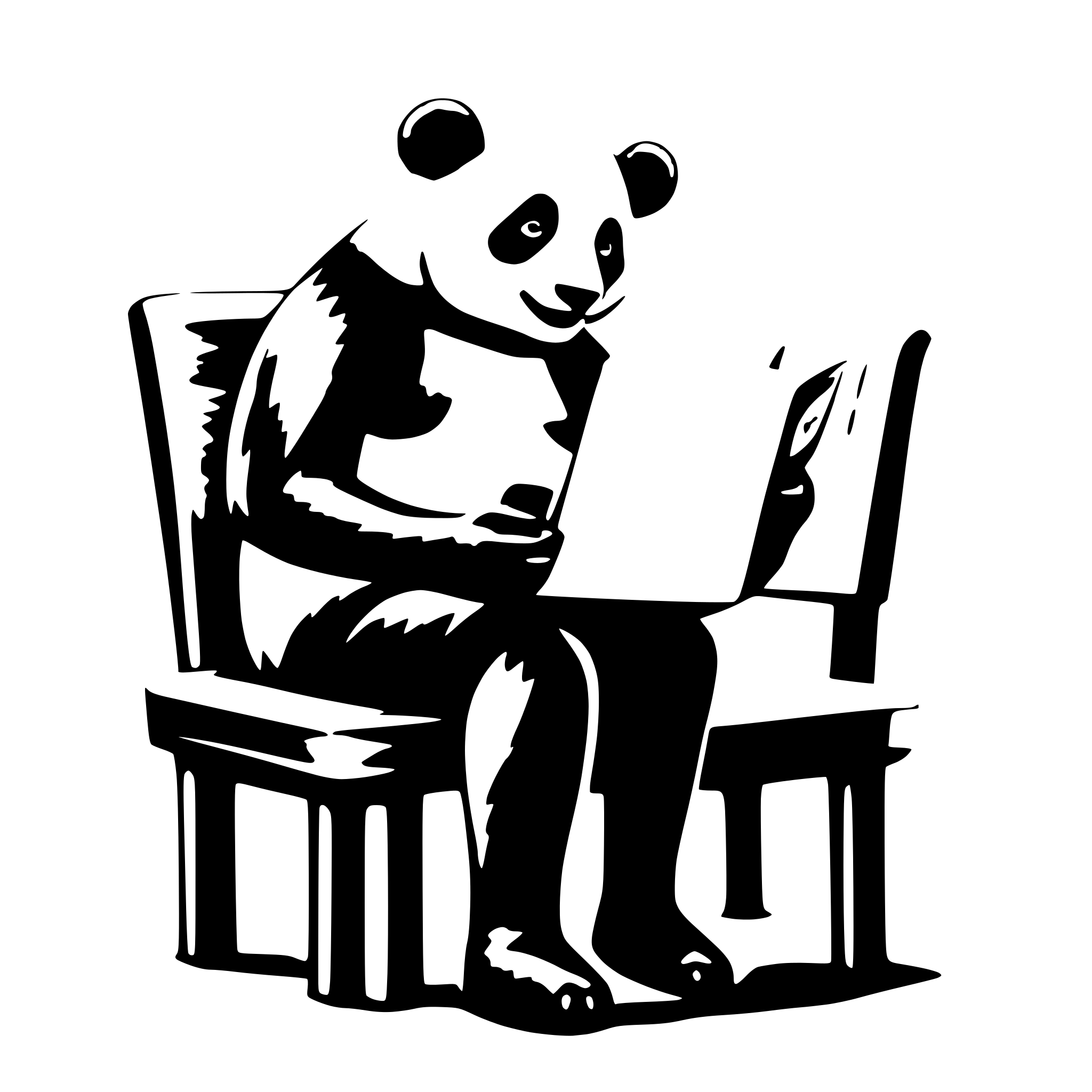 AI-generated SVG of a a panda, sit on a chair, reading a very thick book AI-generated SVG of a a panda, sit on a chair, reading a very thick book