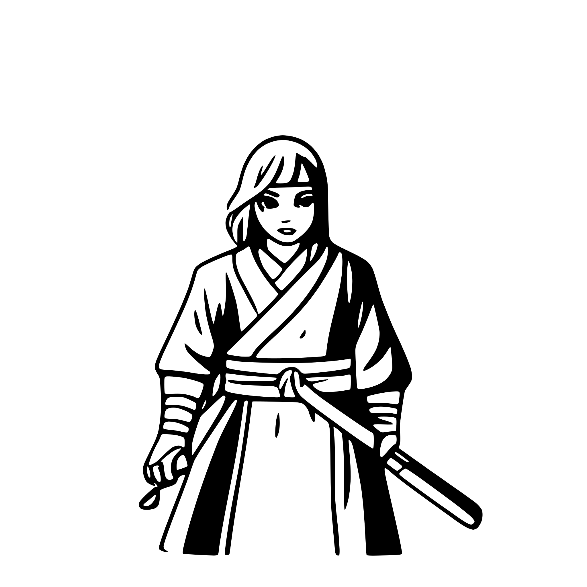 AI-generated SVG of 'lonely samurai'