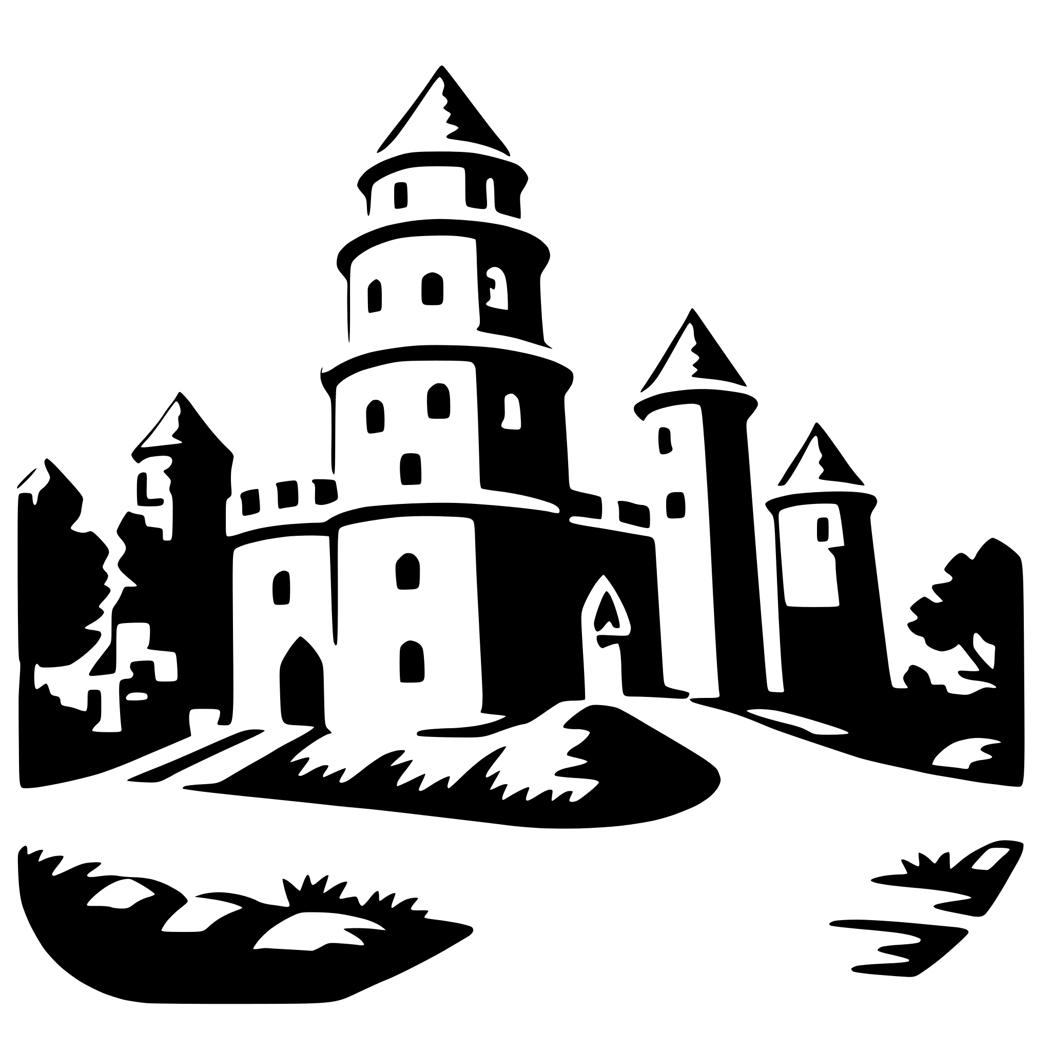 AI-generated SVG of a exploring ancient castle