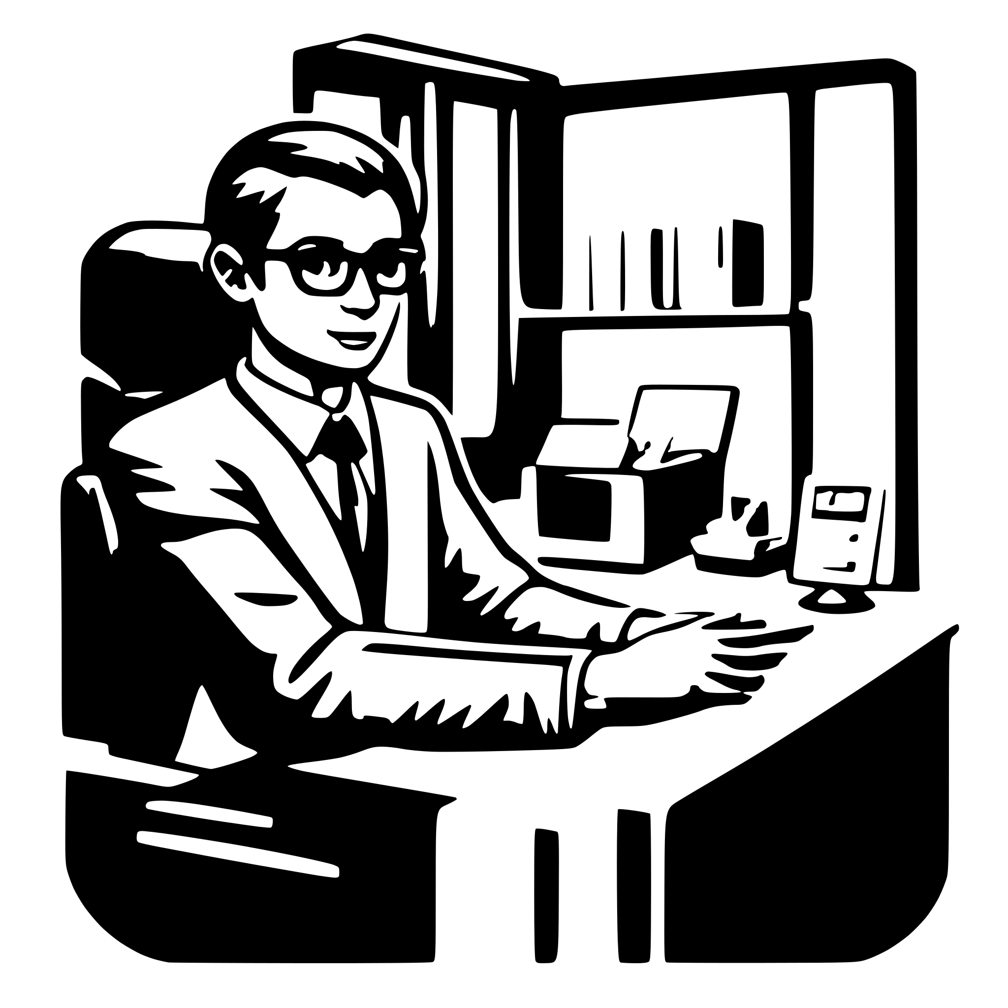 AI-generated SVG of 'clerk'