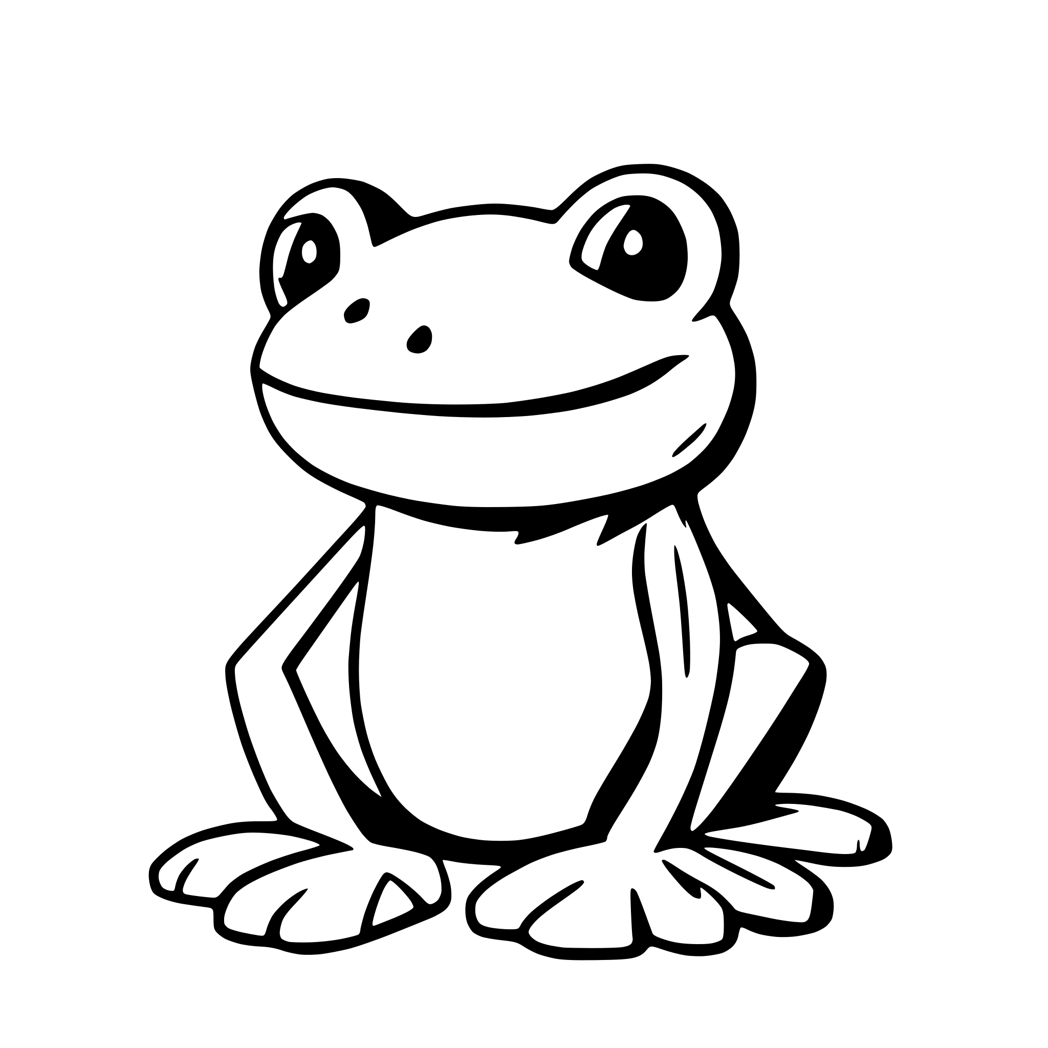 AI-generated SVG of a frog