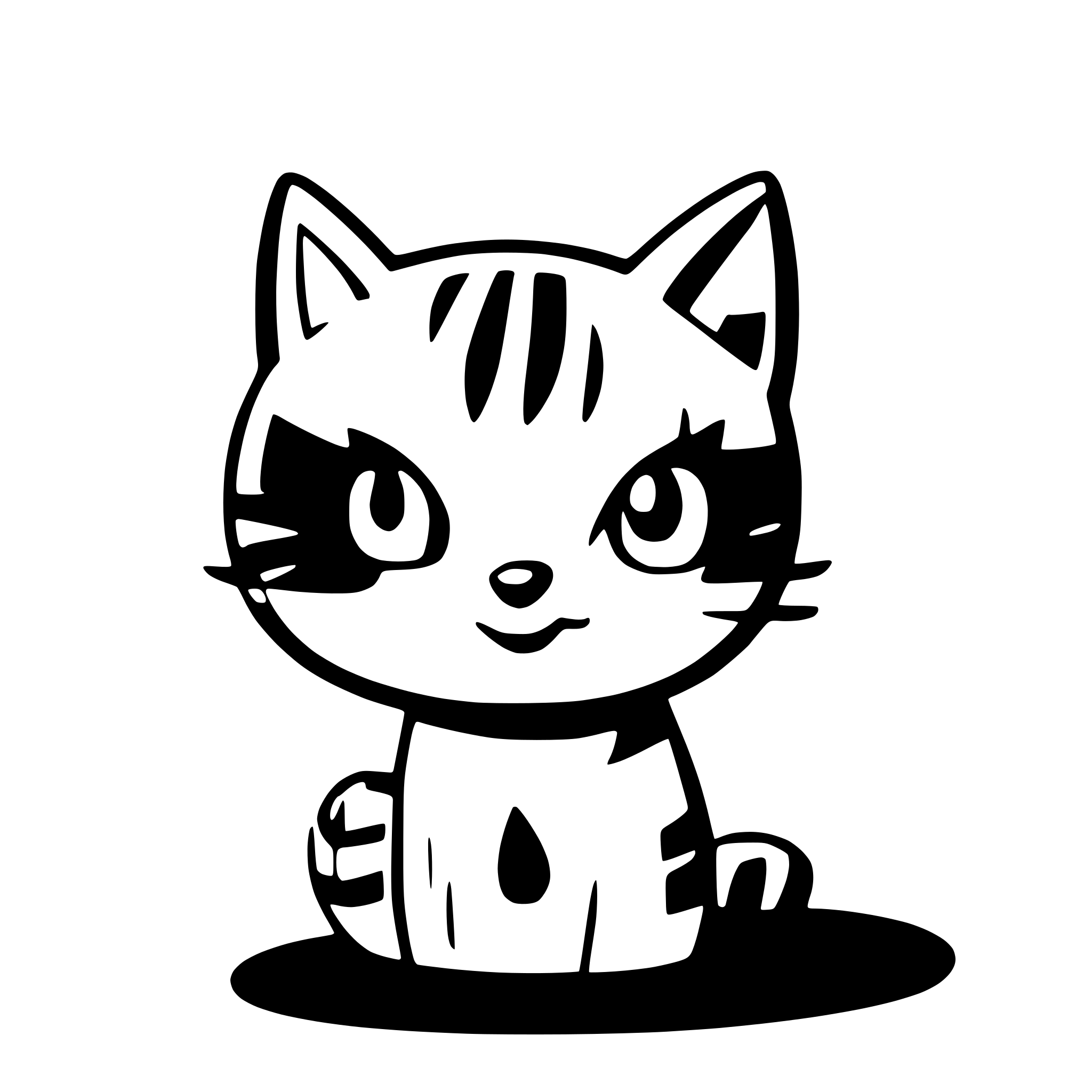 AI-generated SVG of 'Funny Cat comic style'