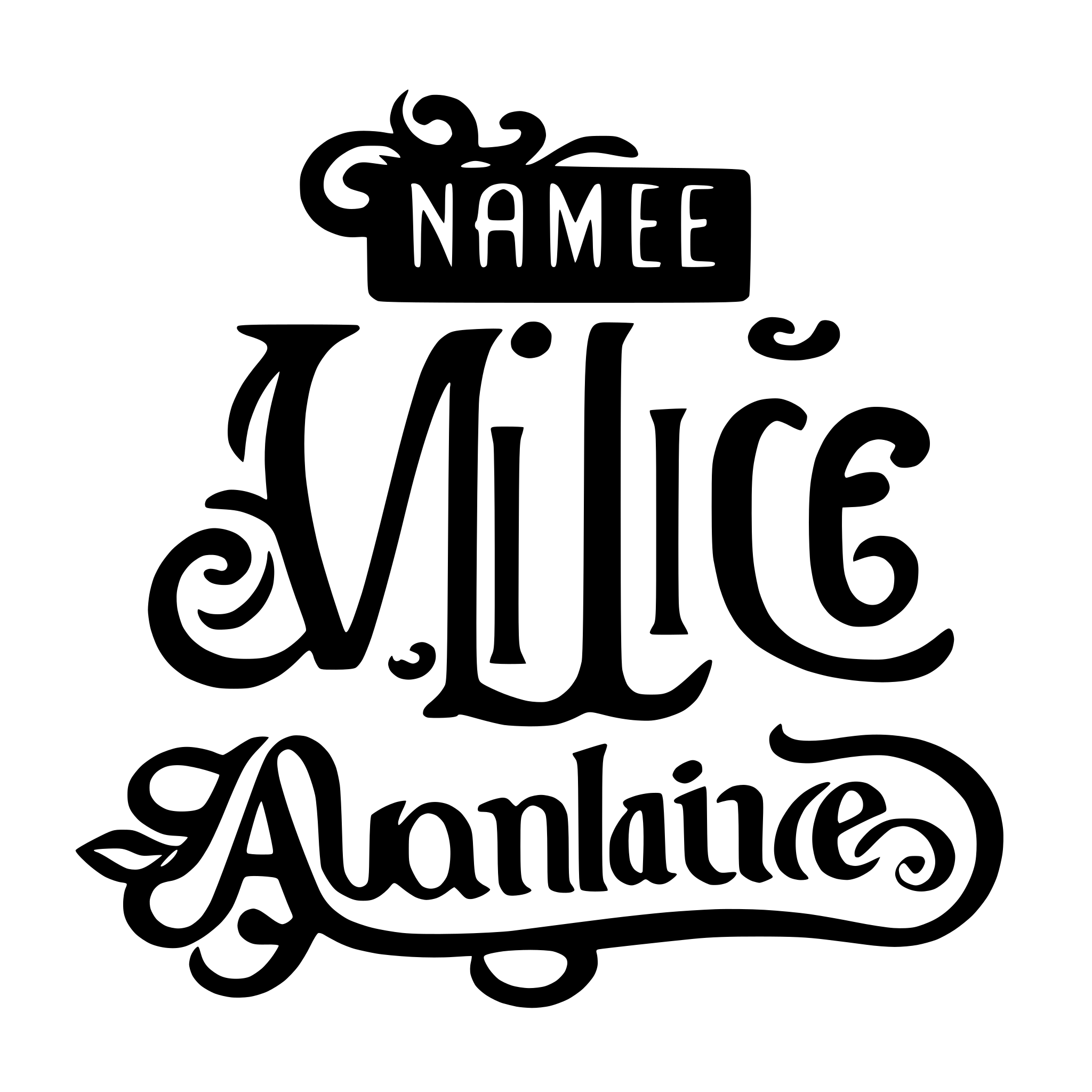 AI-generated SVG of a Name alice, cursive