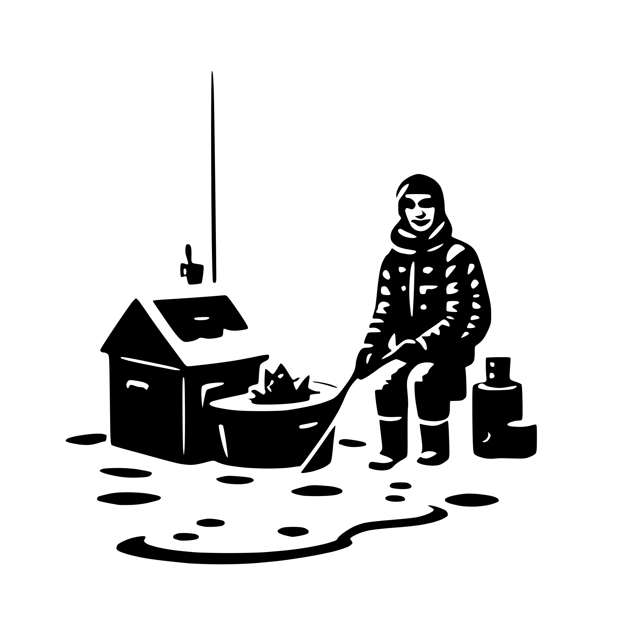 AI-generated SVG of 'ice fishing'