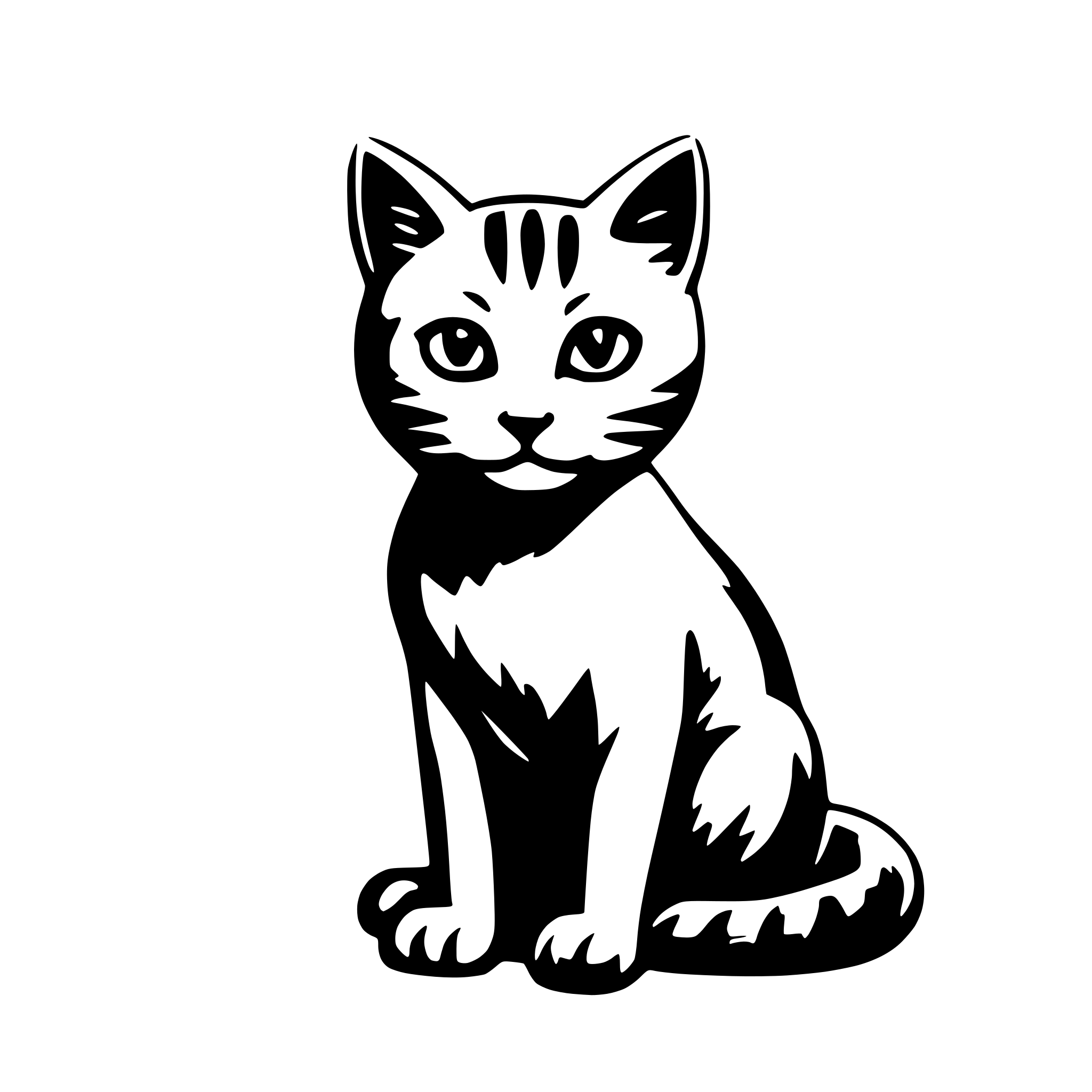 AI-generated SVG of 'cat'