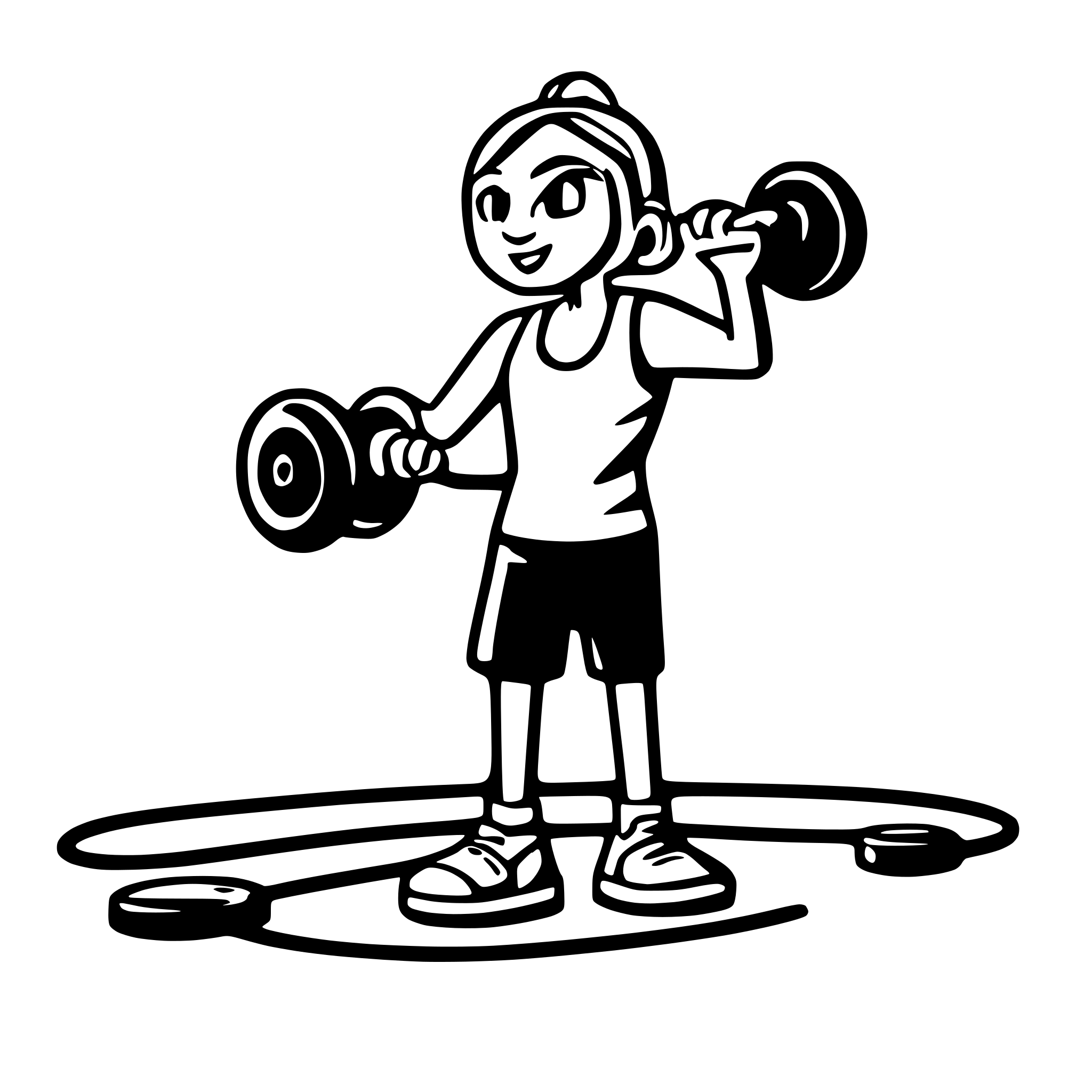 AI-generated SVG of a A fitness-themed network error illustration showing a confused cartoon character in workout clothes trying to connect to the internet. The character is holding a dumbbell in one hand and a disconnected Wi-Fi cable in the other. The background should be minimal, with subtle fitness icons (like a yoga mat, kettlebell, or timer) and a red 'No Signal' icon above. Style should be clean, modern, and mobile app-friendly. Use soft colors with a positive, slightly humorous tone.