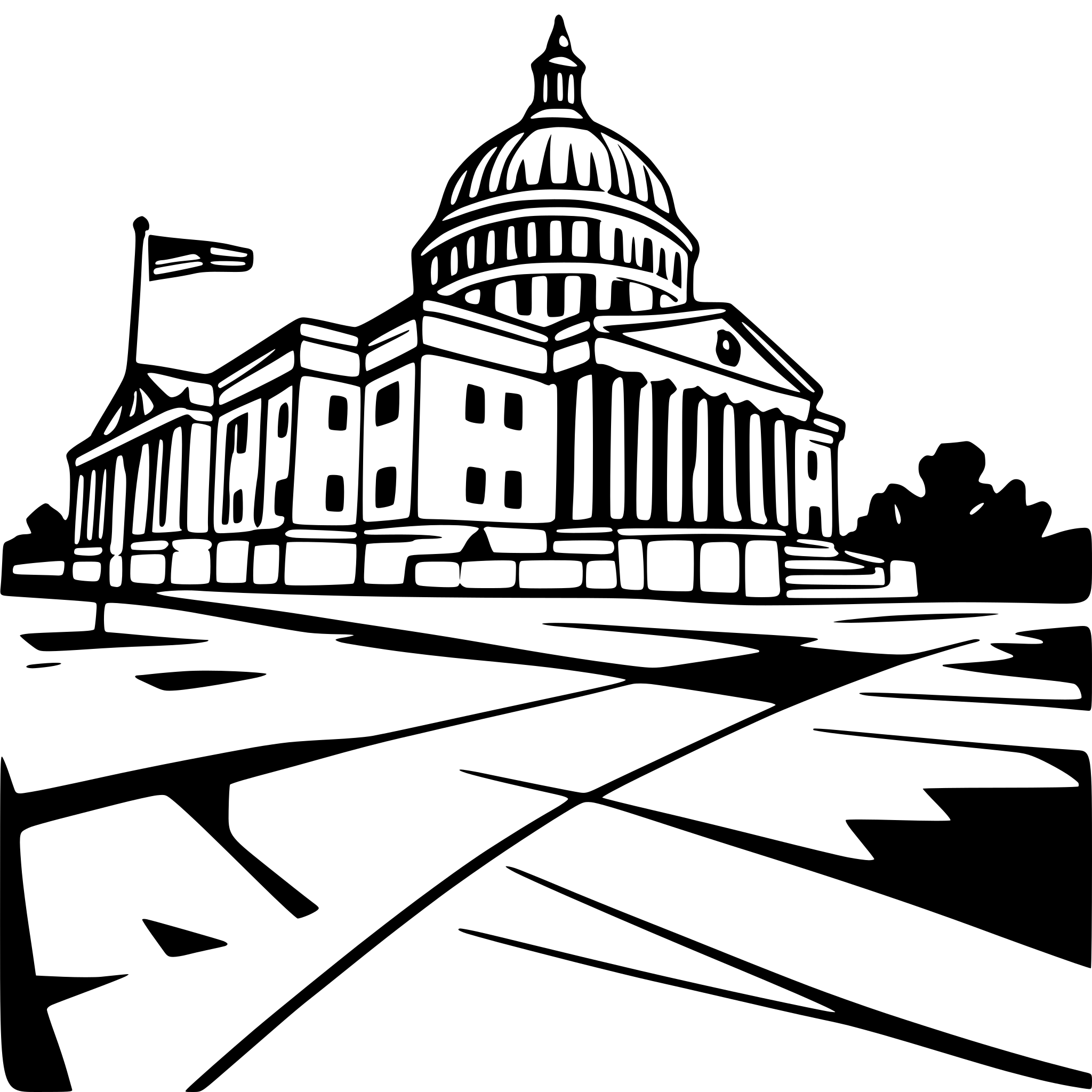 AI-generated SVG of a USA congress building