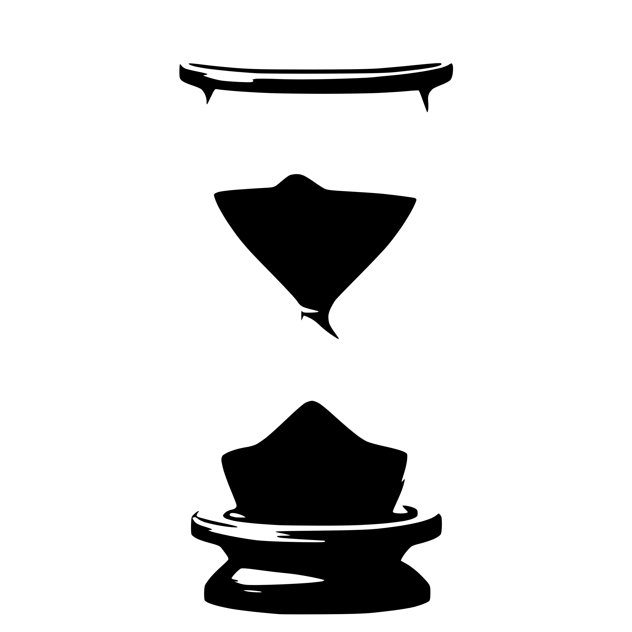 AI-generated SVG of a hourglass filled with black sand