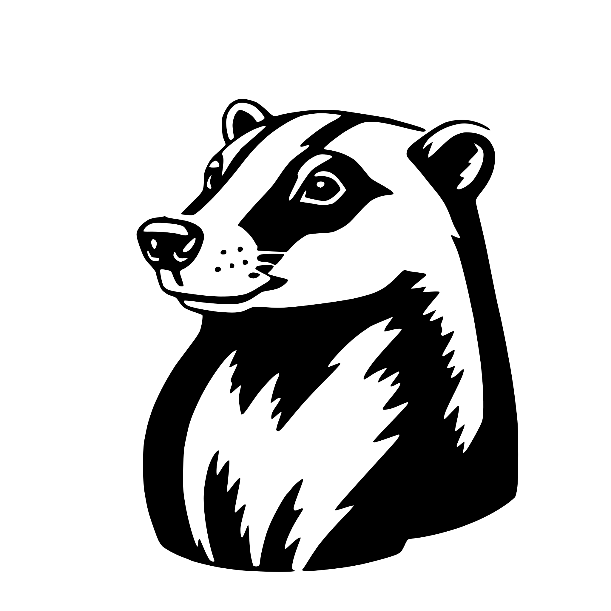AI-generated SVG of a badger