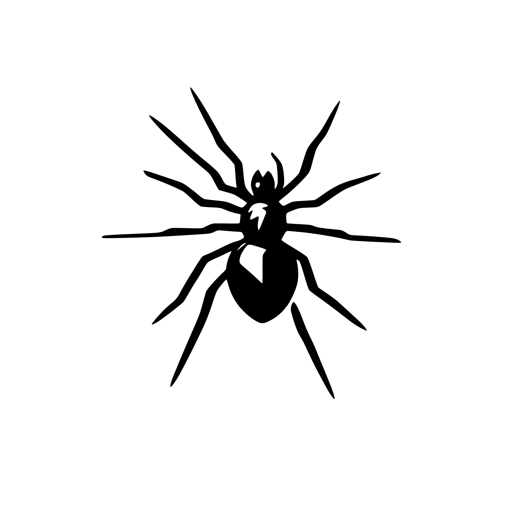 AI-generated SVG of a spider in a web