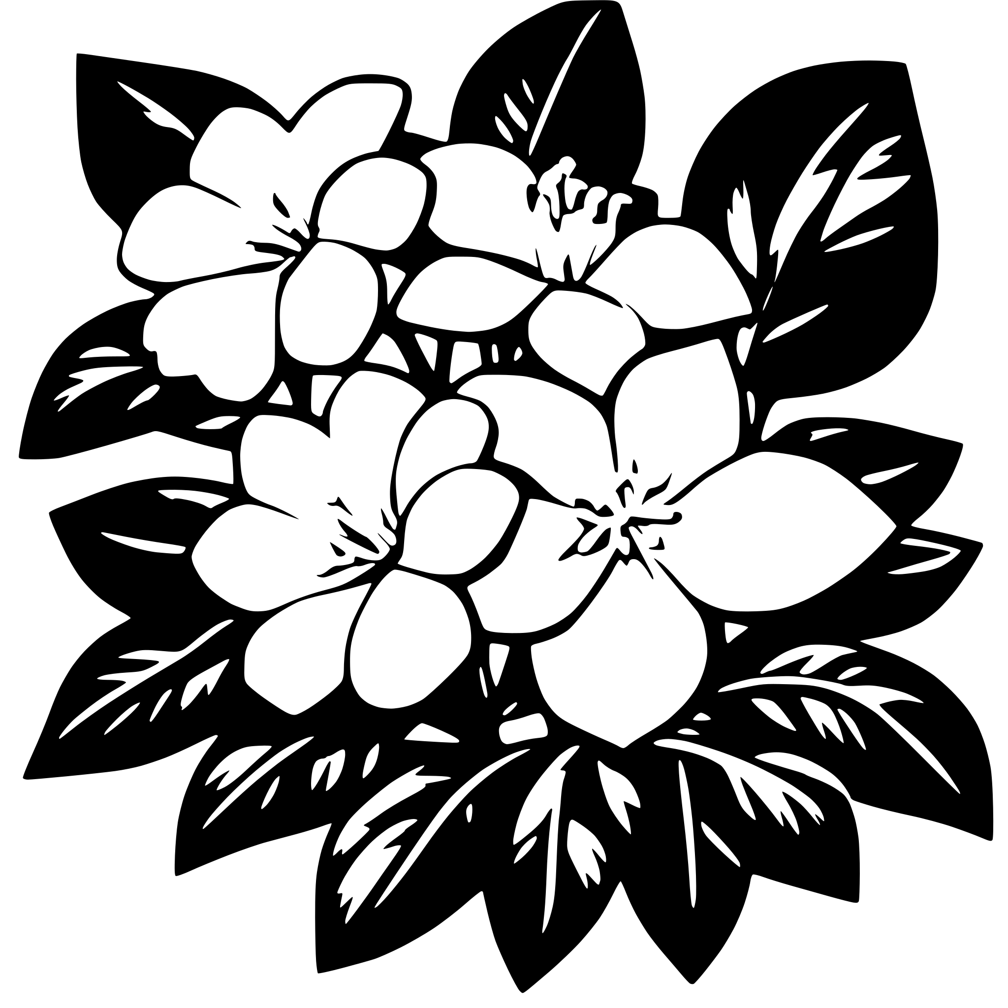 AI-generated SVG of 'jasmine flowers'