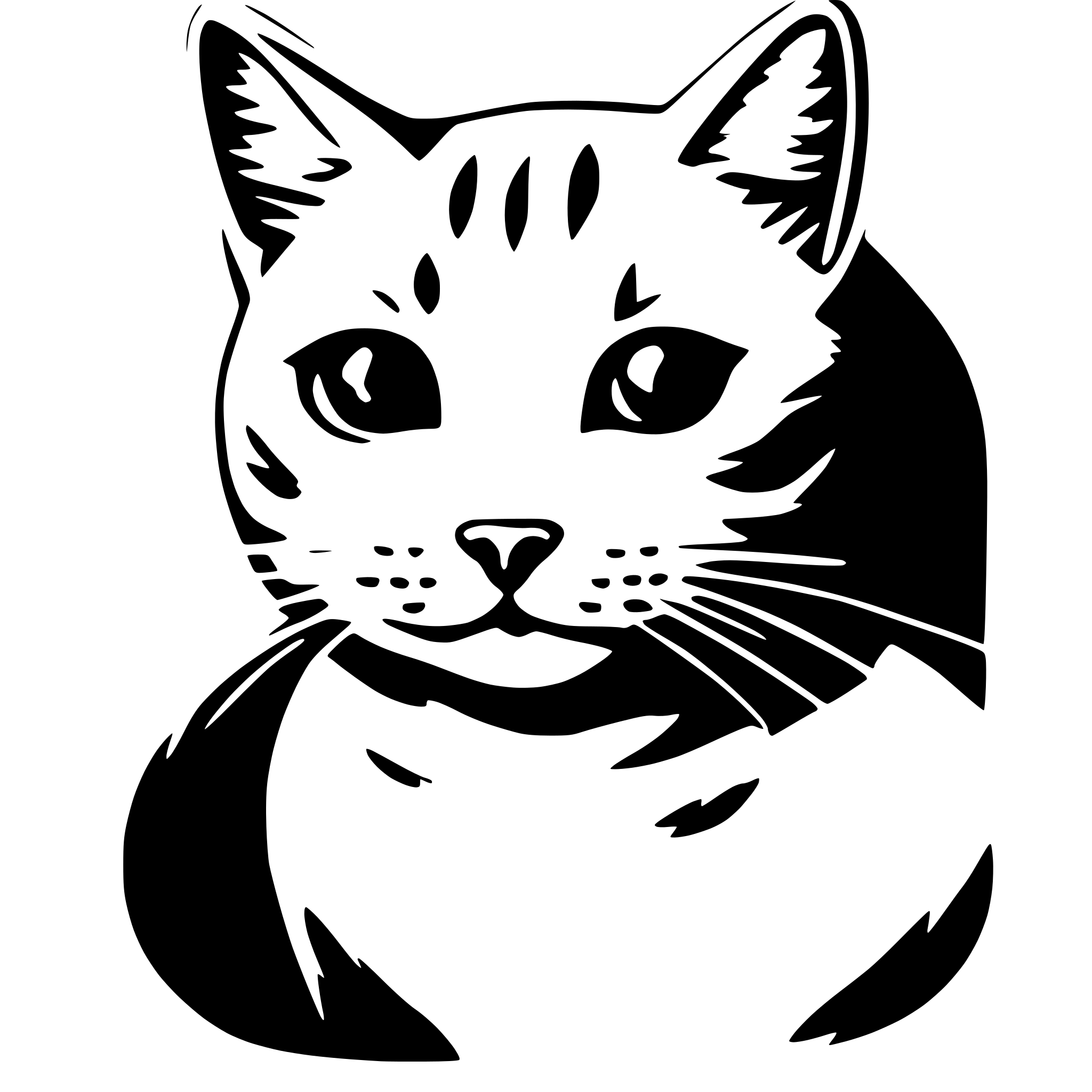 AI-generated SVG of 'cat'