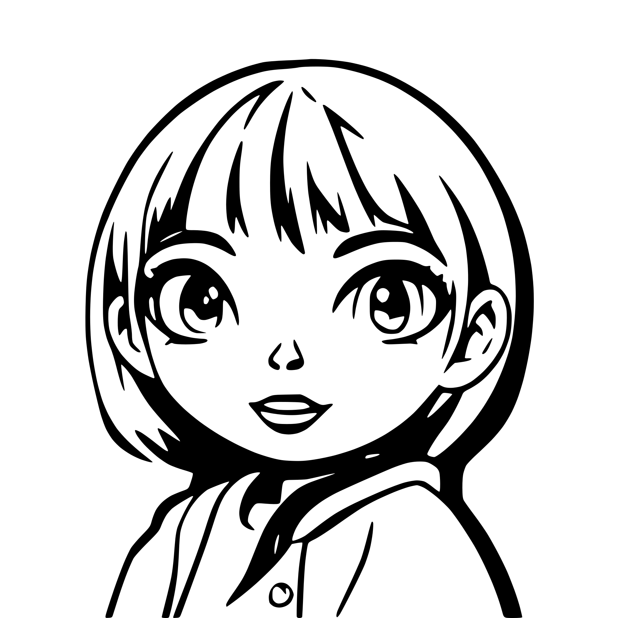 AI-generated SVG of a silly face big nose more ghibli studio like