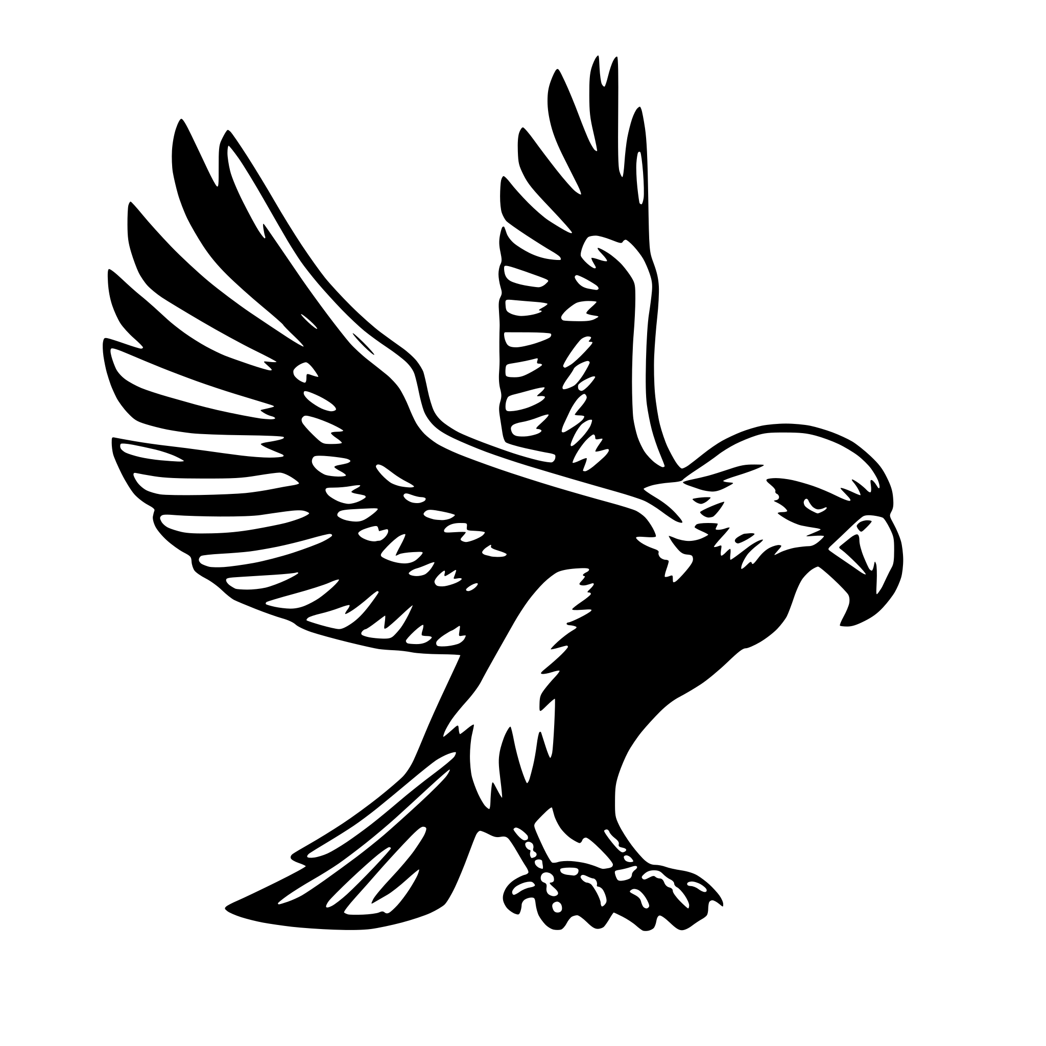 AI-generated SVG of 'criar uma aguia agreciva'