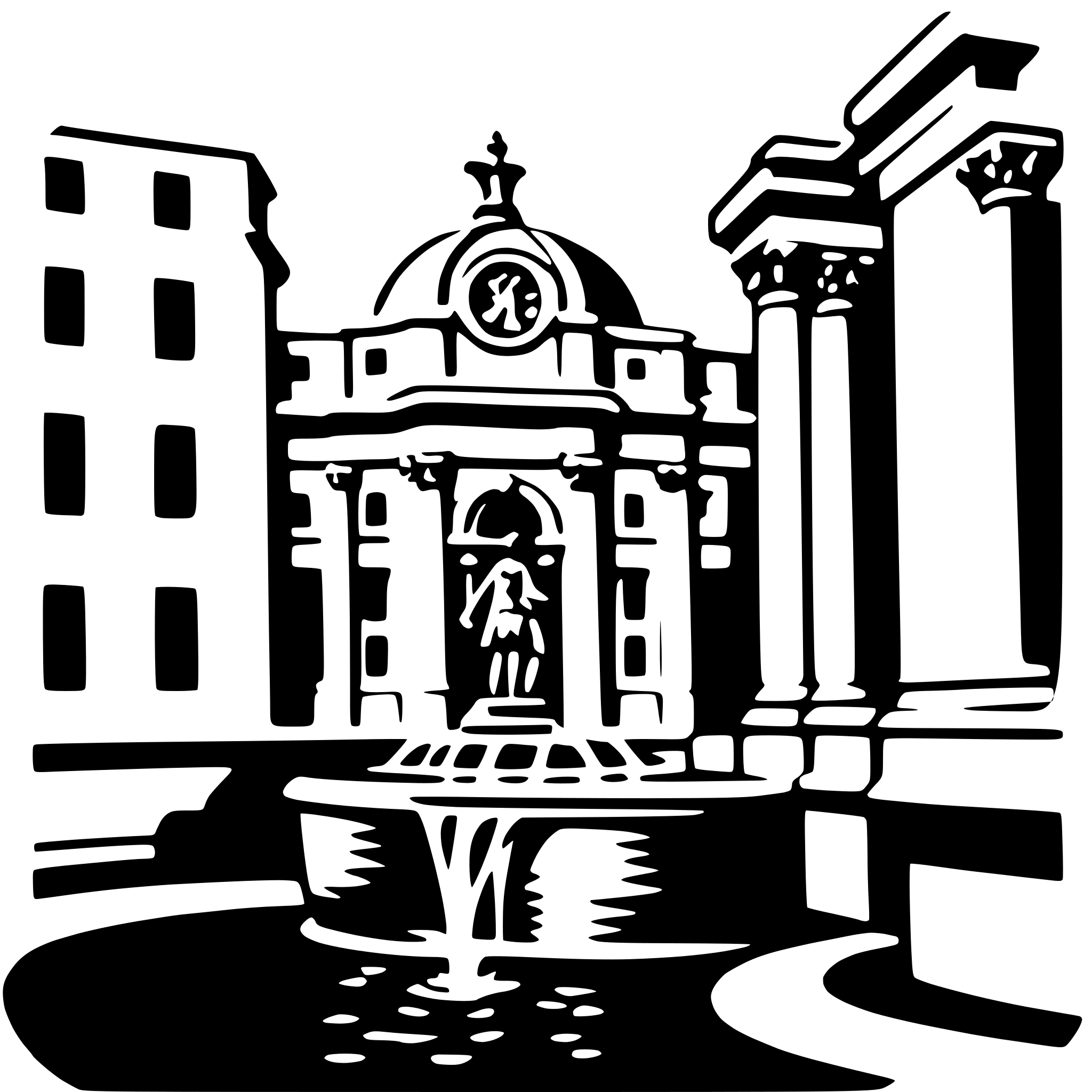 AI-generated SVG of 'trevi fountain'