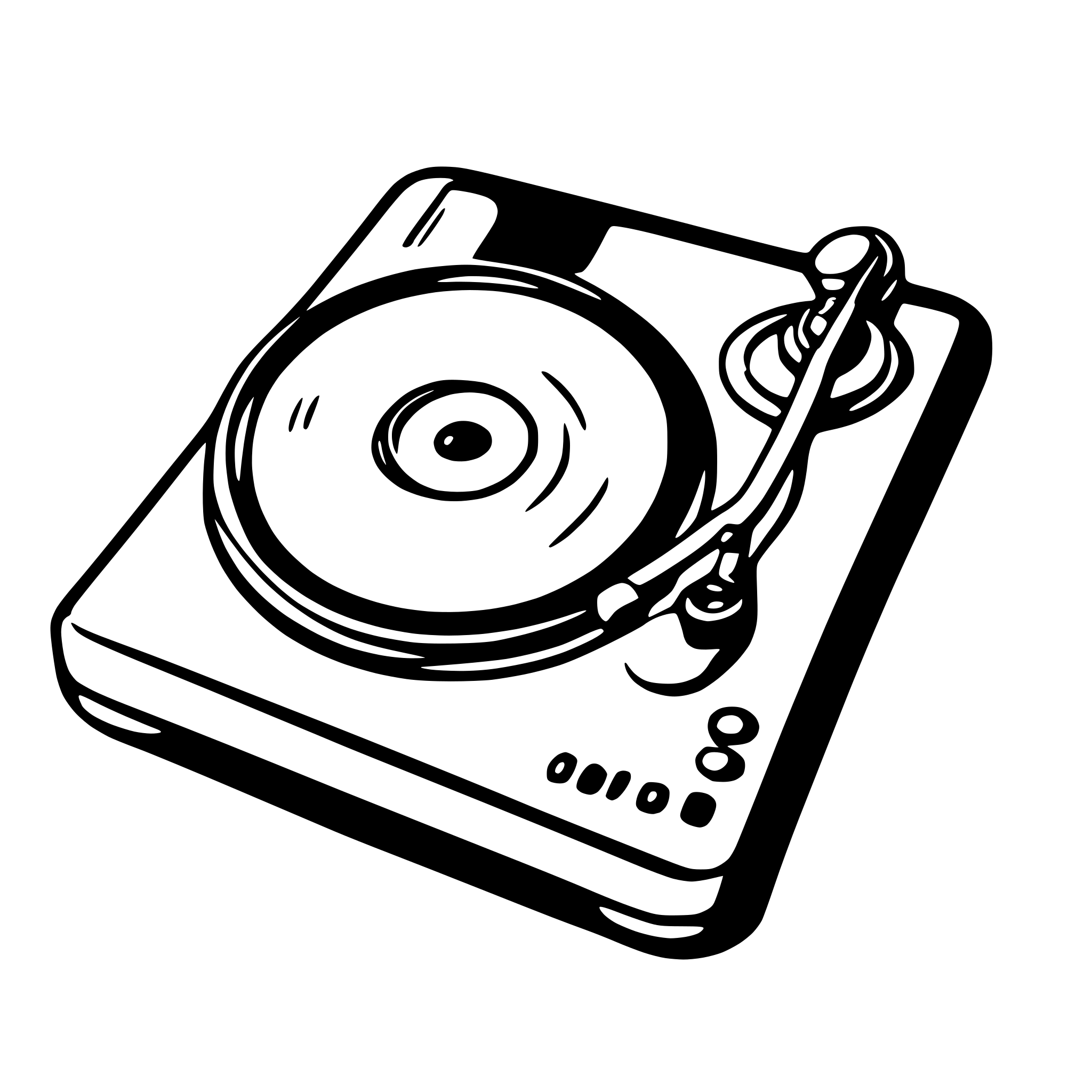 AI-generated SVG of a turntable