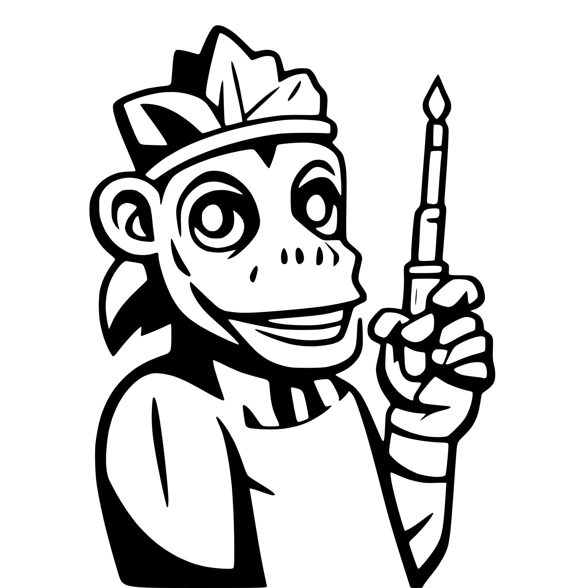 AI-generated SVG of a Cannabis ape smoking bong
