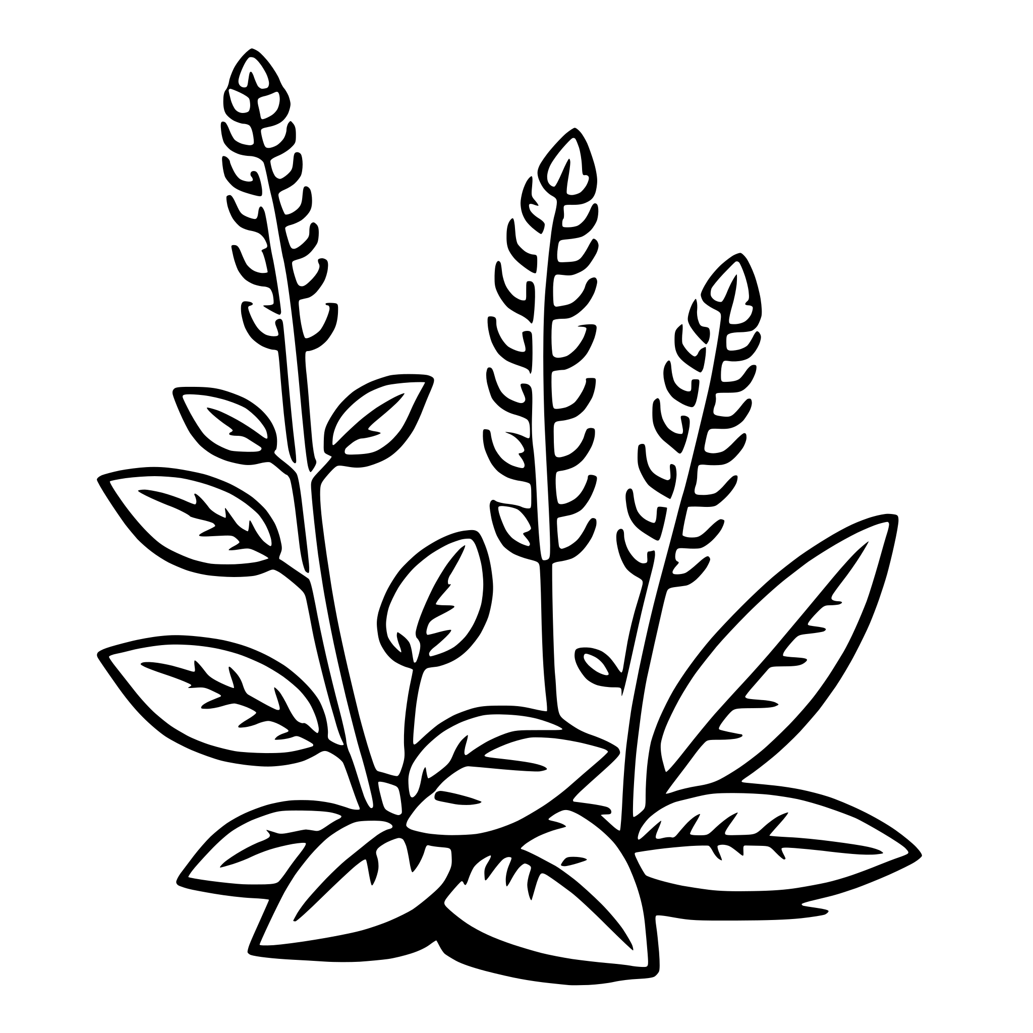 AI-generated SVG of a salvia