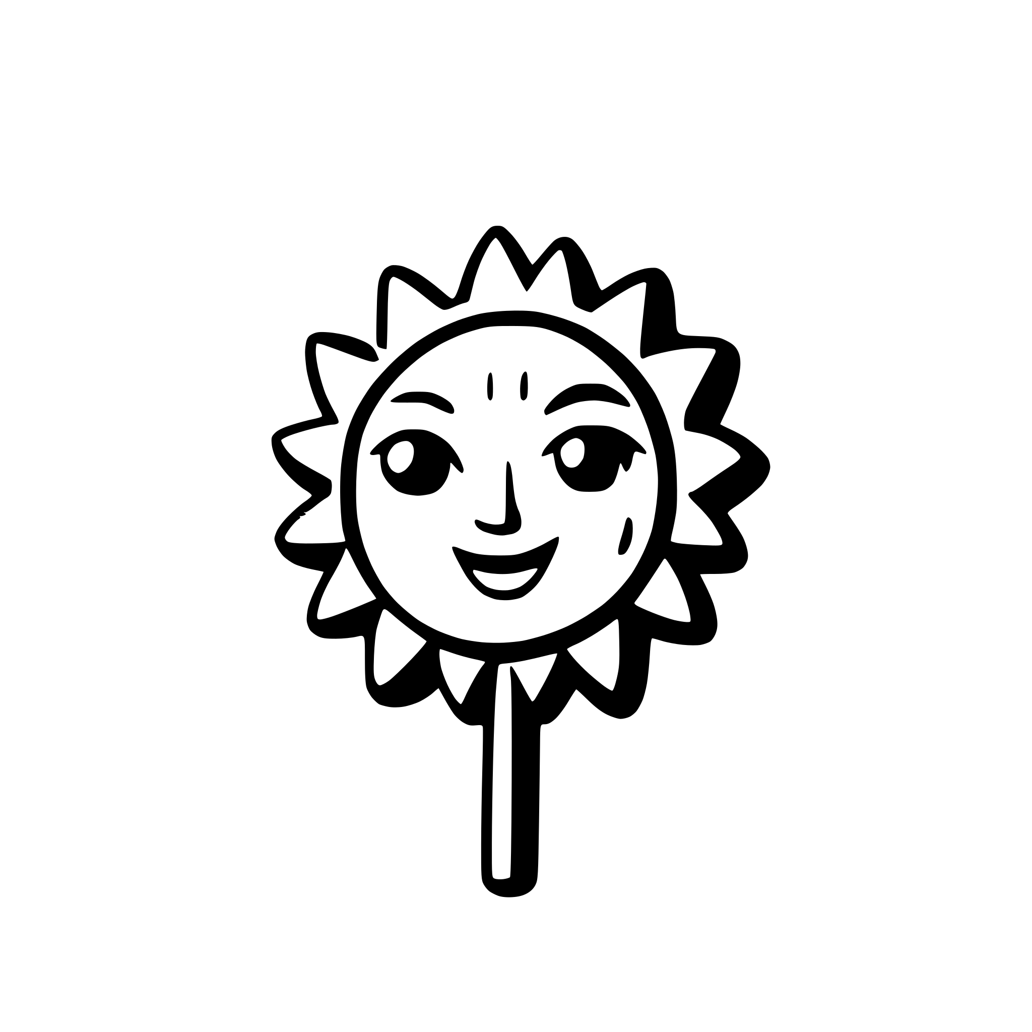 AI-generated SVG of a simple cartoon sun without face