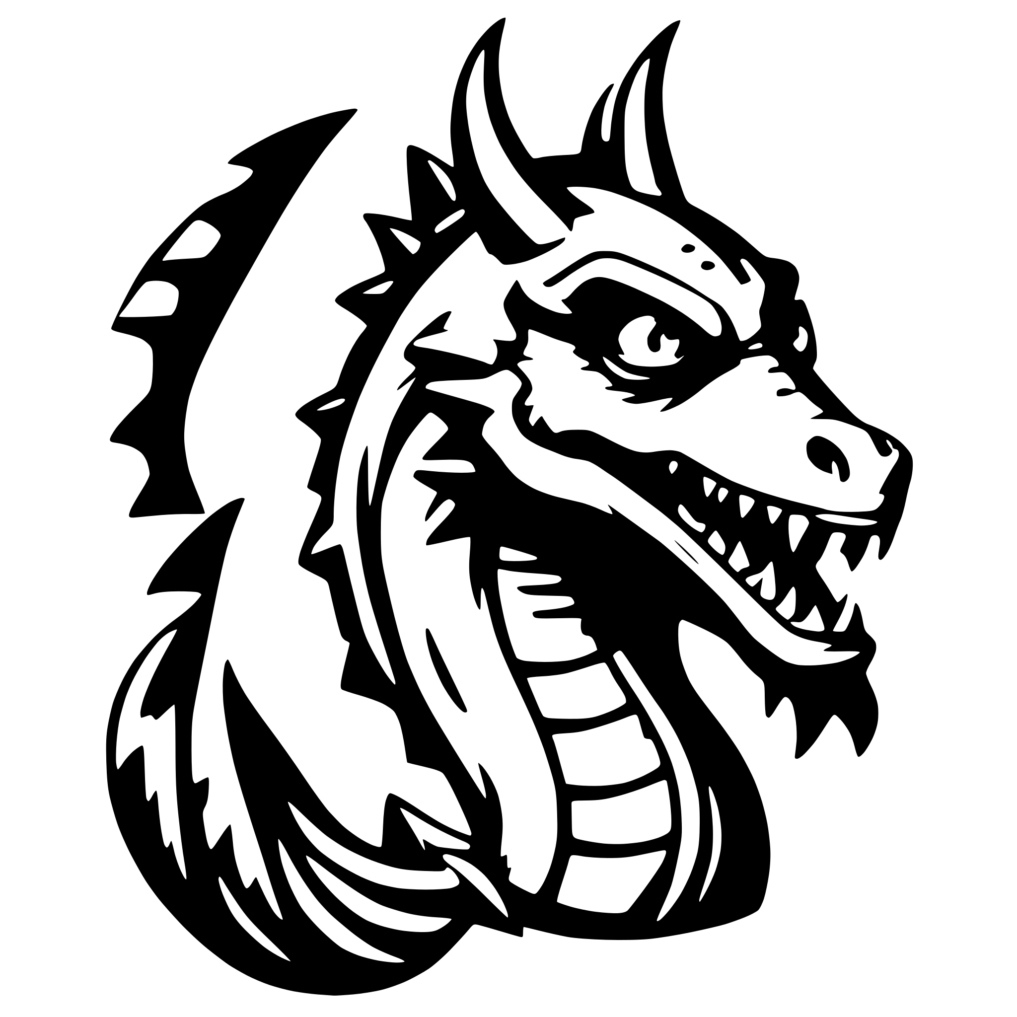 AI-generated SVG of a dragon