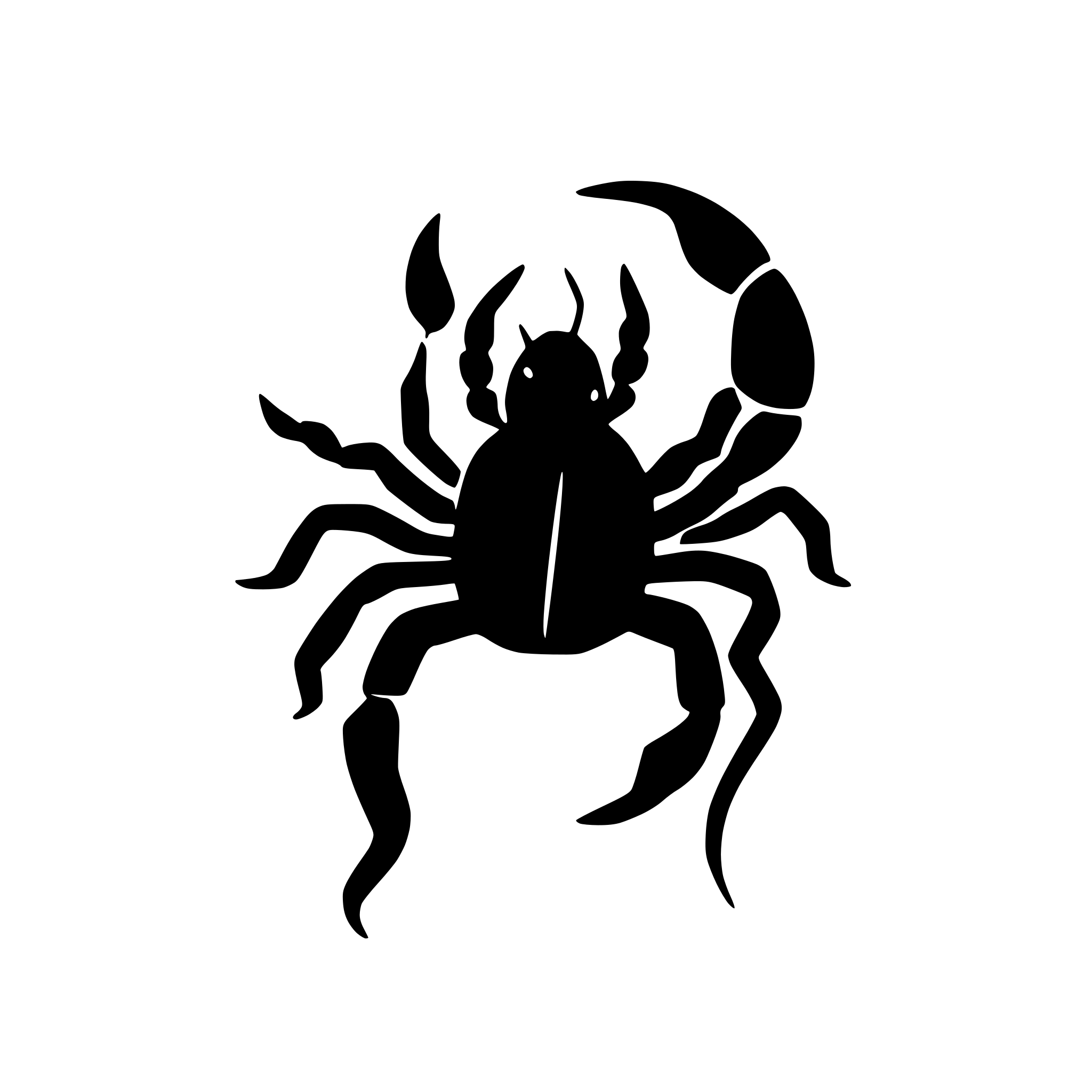 AI-generated SVG of 'scorpion'