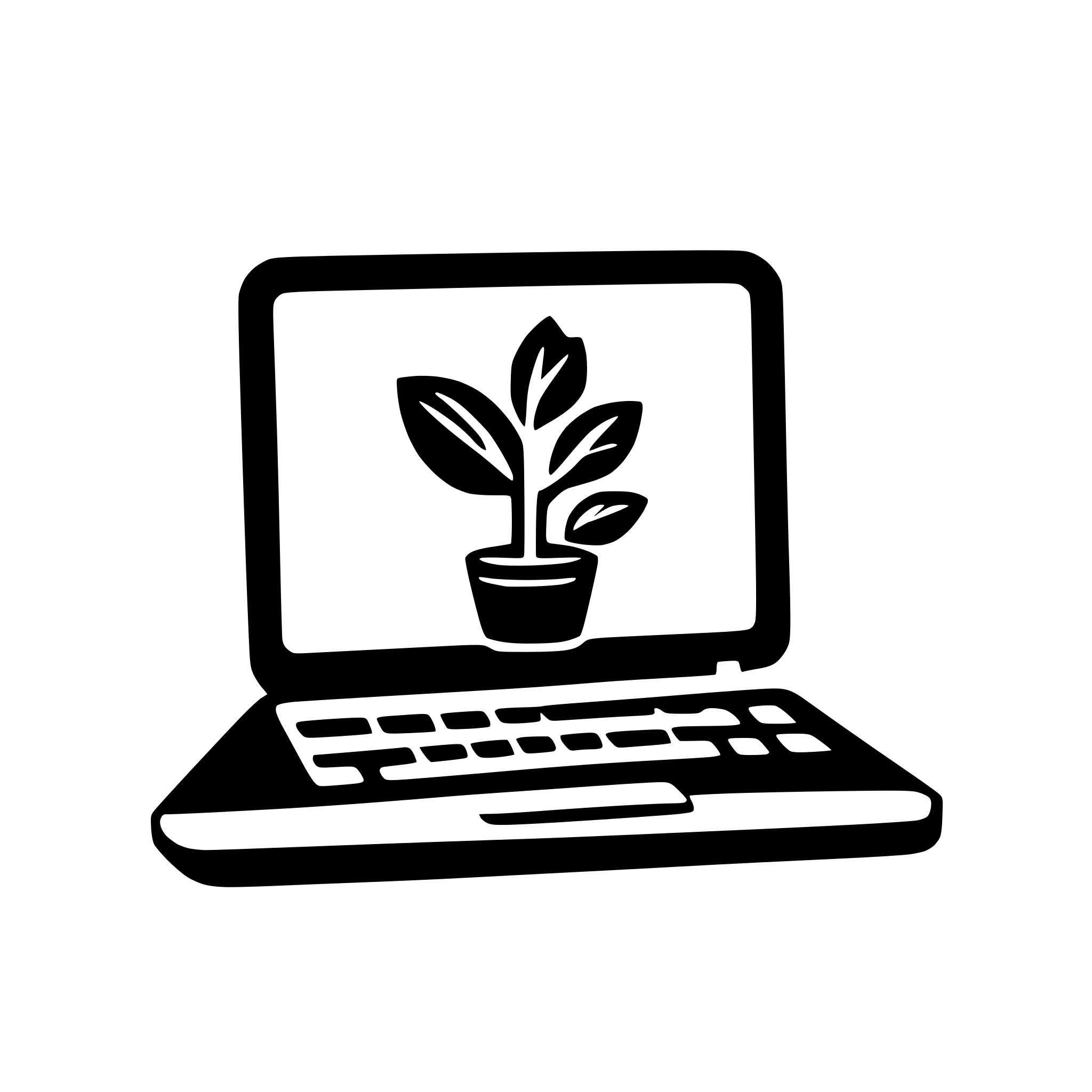 AI-generated SVG of a A modern workplace with a laptop and a plant. Make it minimalistic and a little bit futuristic AI-generated SVG of a A modern workplace with a laptop and a plant. Make it minimalistic and a little bit futuristic