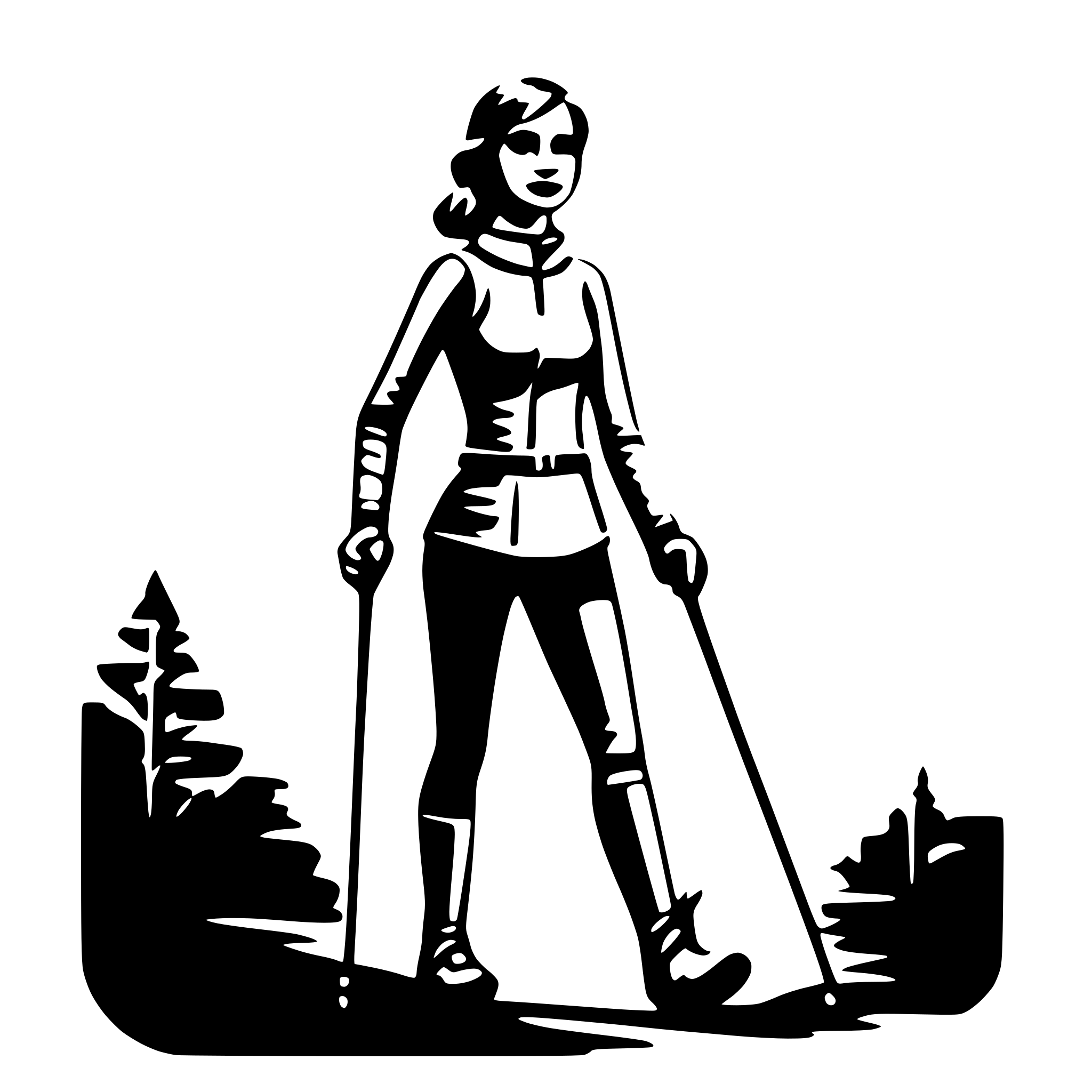 AI-generated SVG of a Nordic Walking