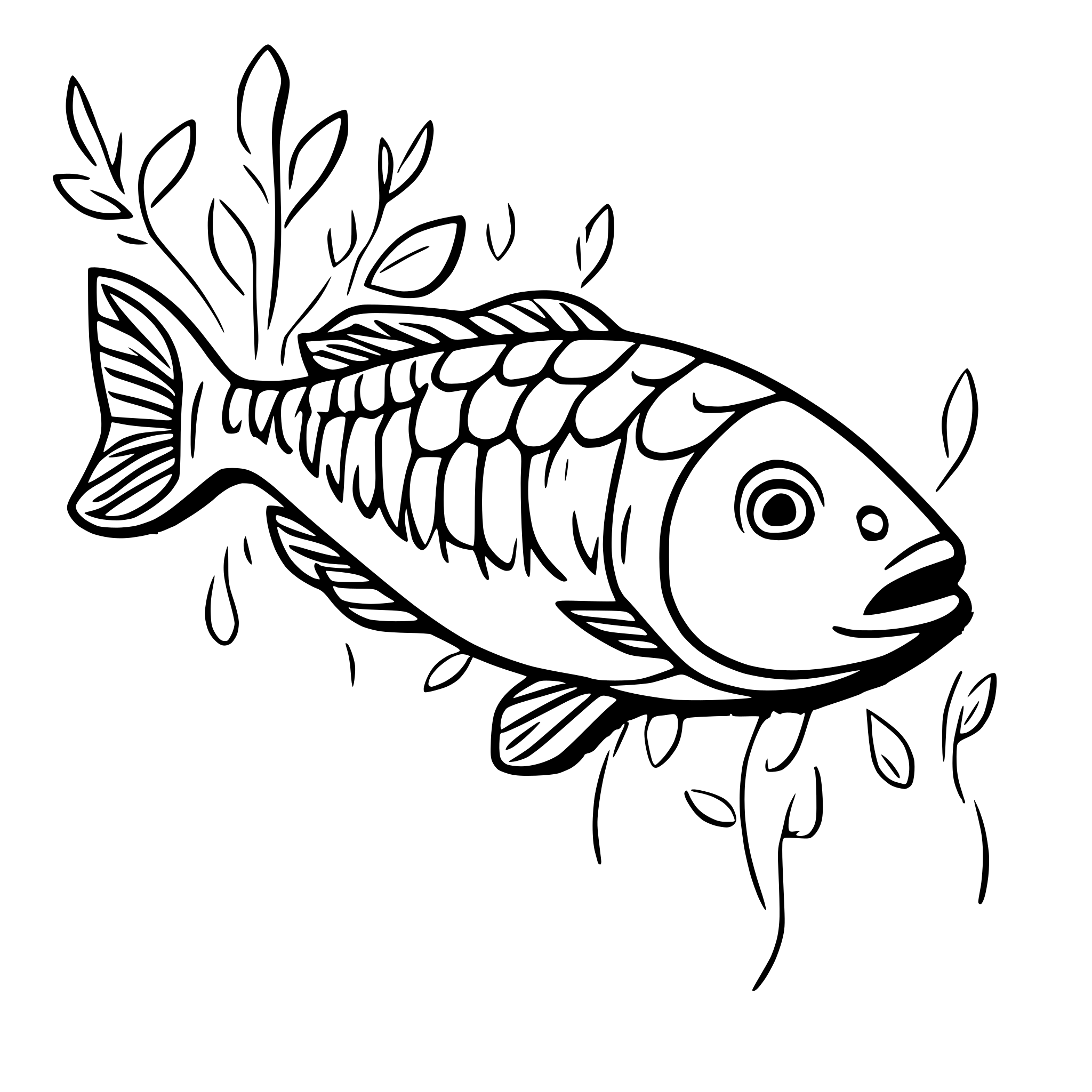 AI-generated SVG of 'carp'