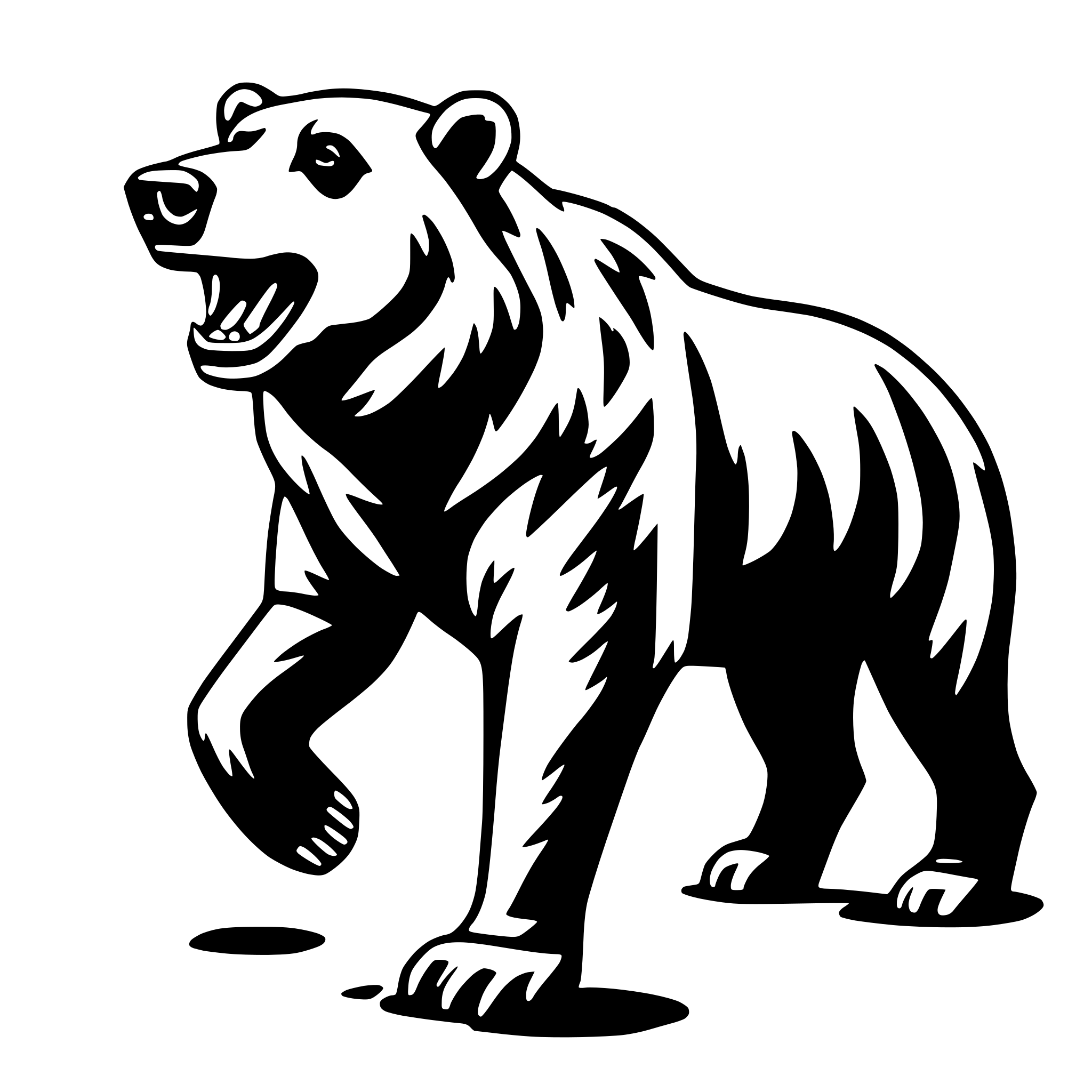 AI-generated SVG of 'grizzly bear'