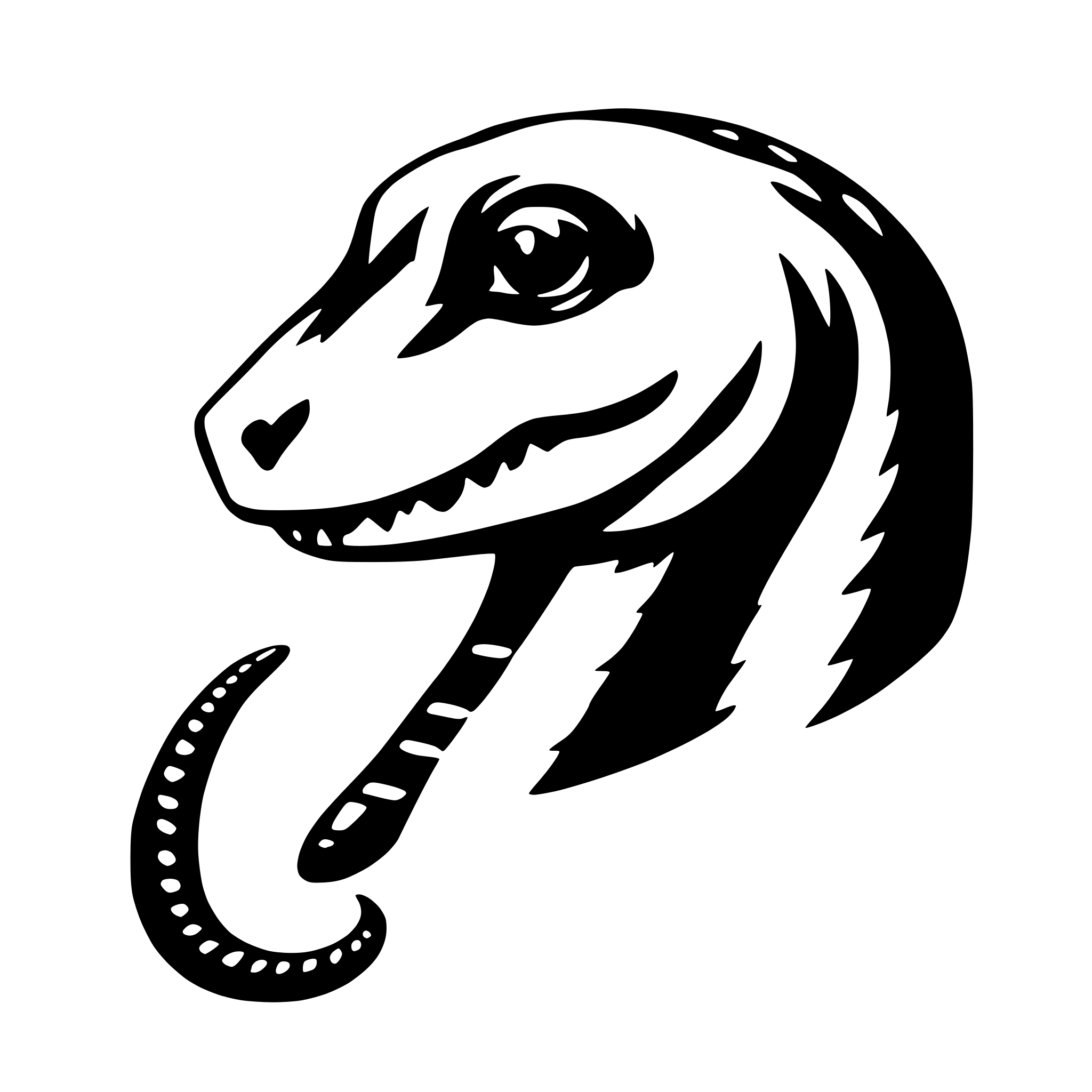 AI-generated SVG of a snake face in profile