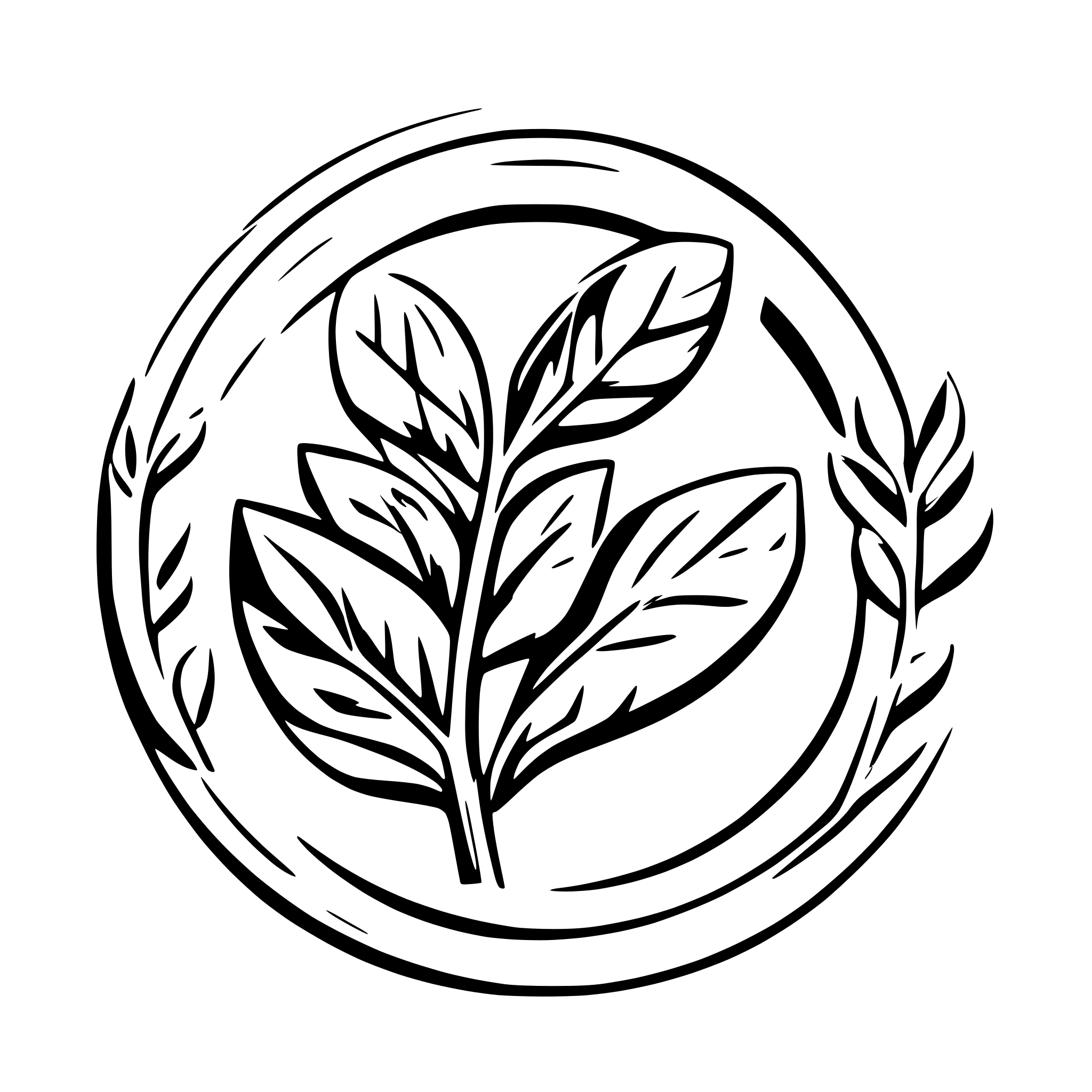 AI-generated SVG of a Capital cursive letter with olive branches around it AI-generated SVG of a Capital cursive letter with olive branches around it